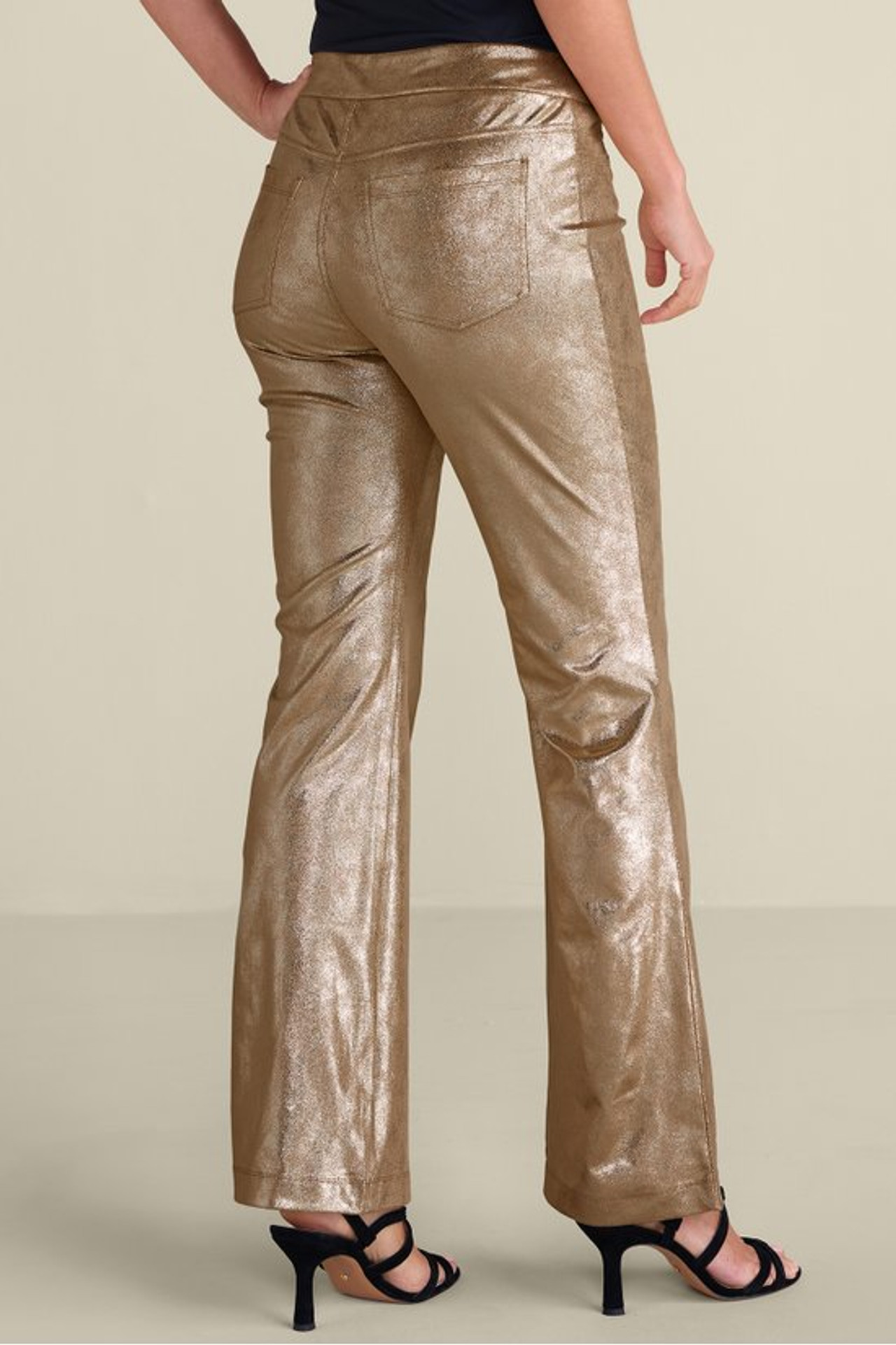 Faux Suede Bootcut Pants   2226