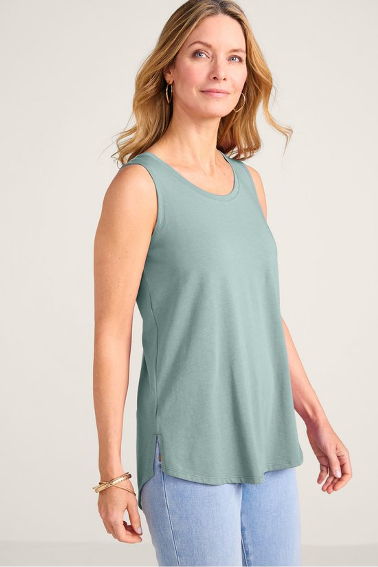 SoftEssential™ Supima® Isabel Sleeveless Tunic