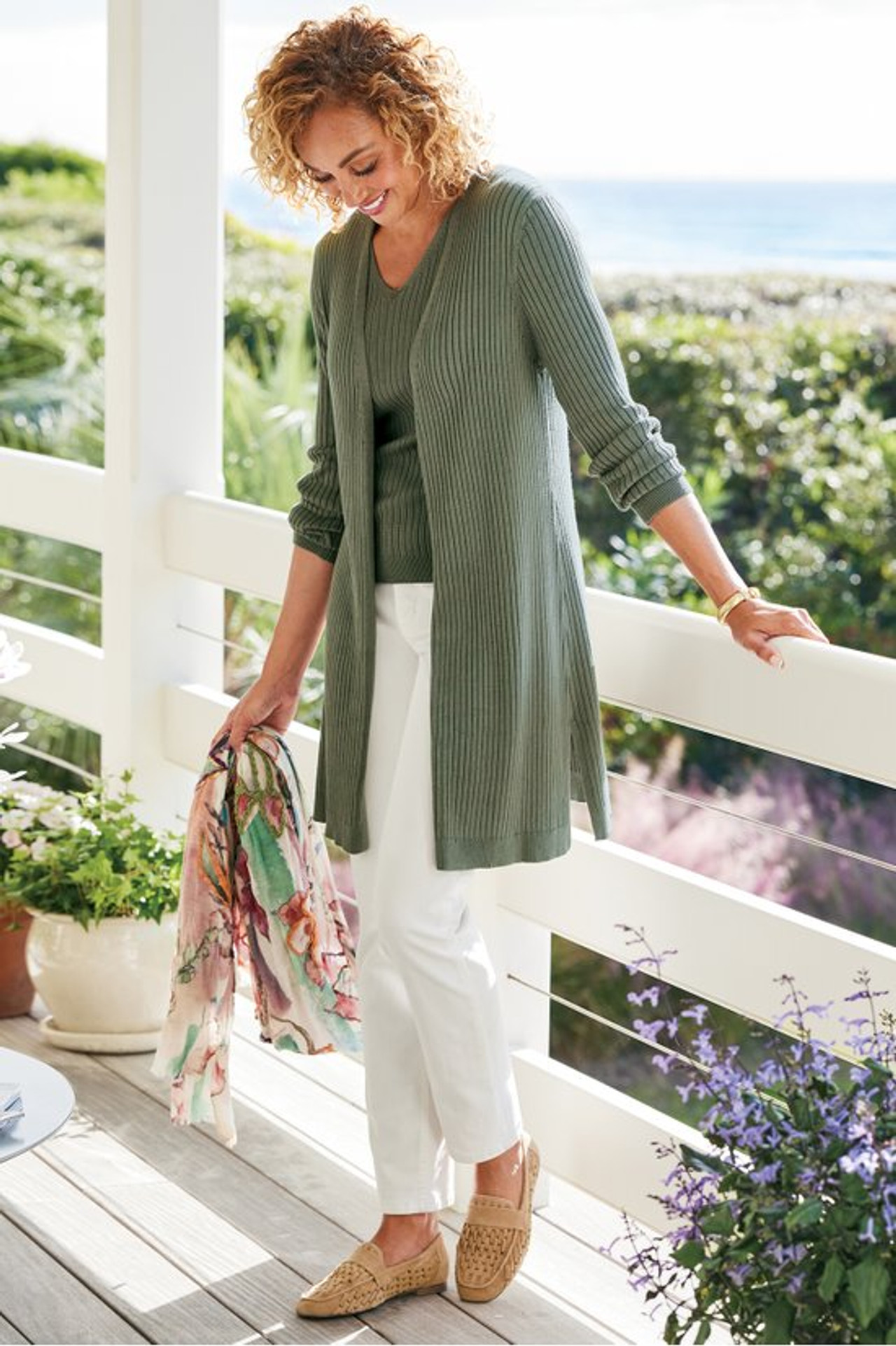 SoftEssential™ Ribbed Long Cardi1483