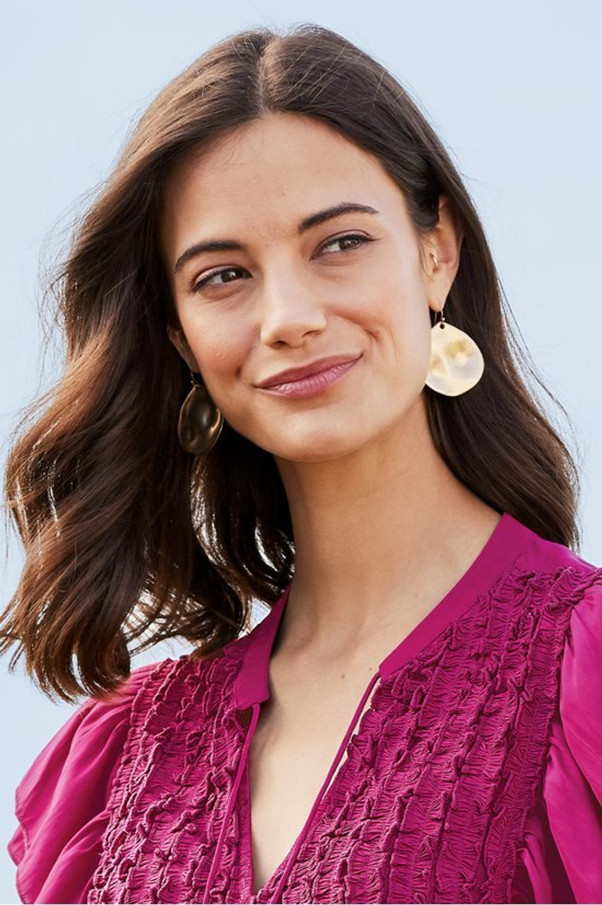 Meza Hammered Disc Earrings