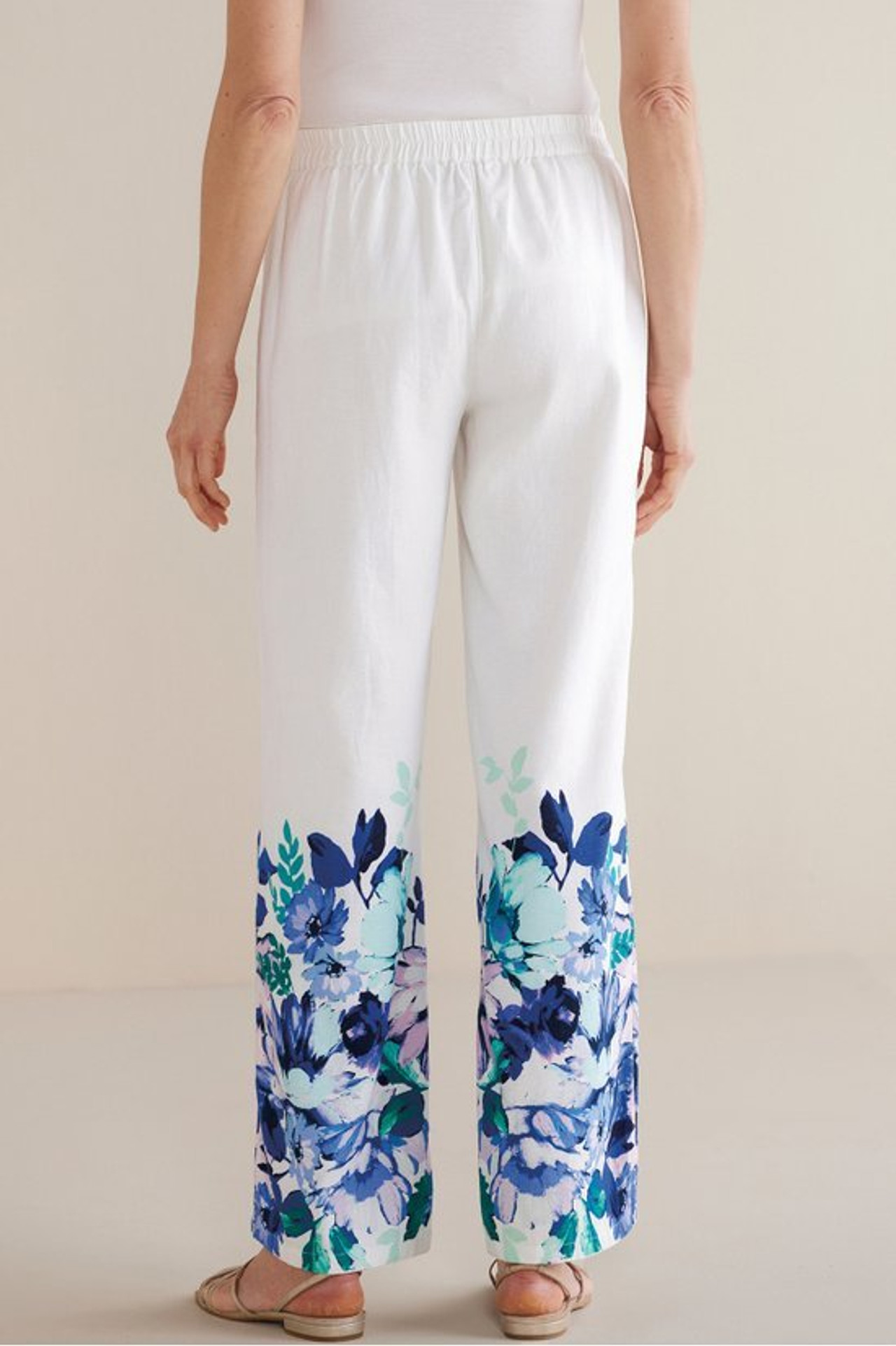 Ronna Linen Blend Wide Leg Pants