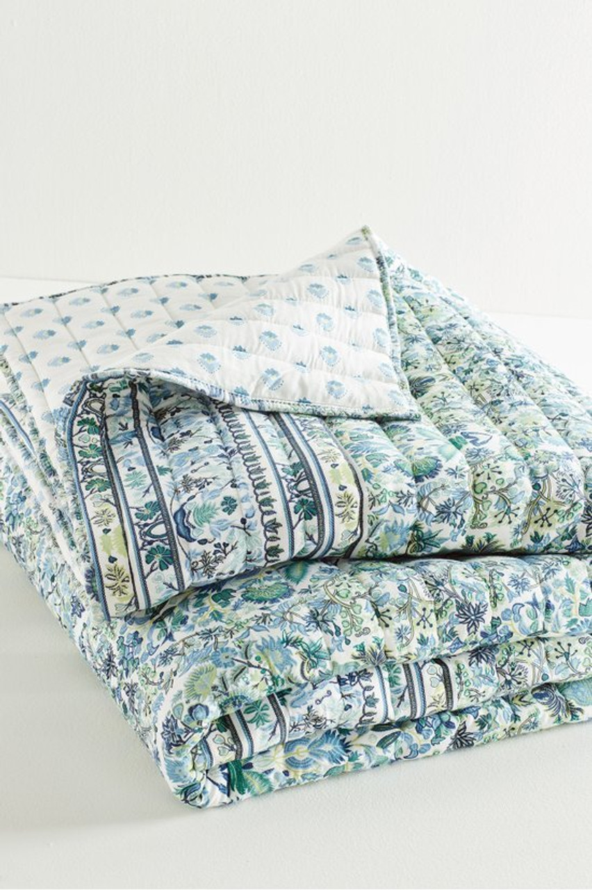 Margo Iris Reversible Printed Quilt