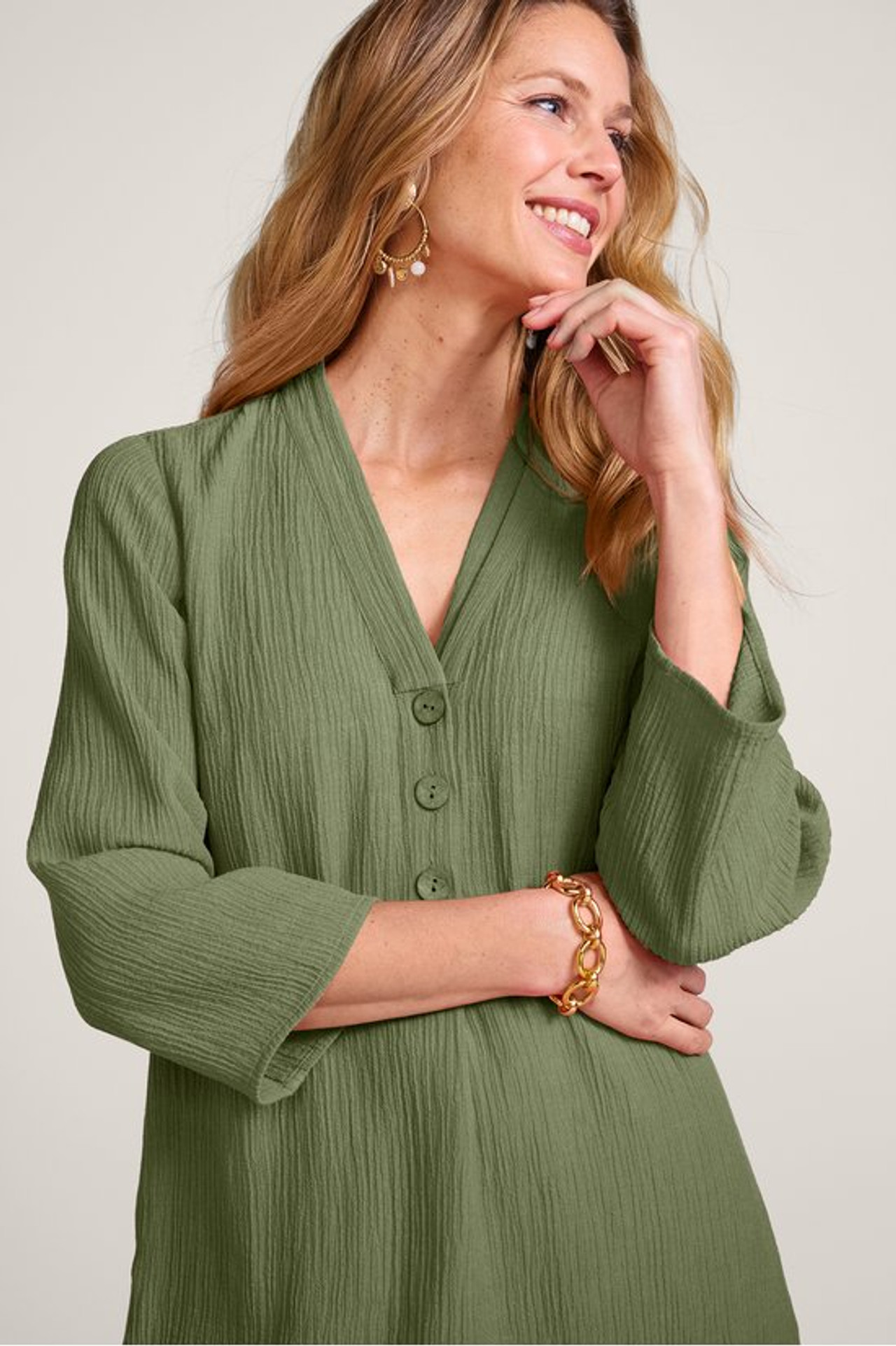 Oceo Gauze Button Tunic