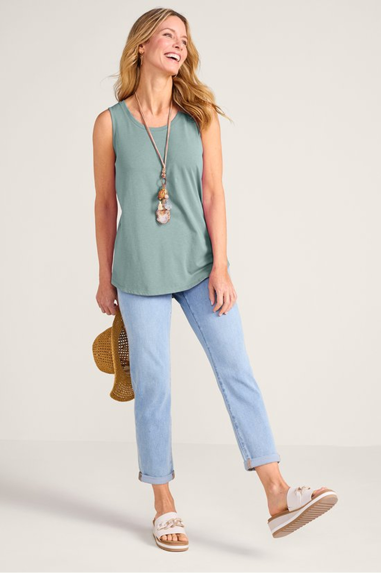 SoftEssential™ Supima® Isabel Sleeveless Tunic