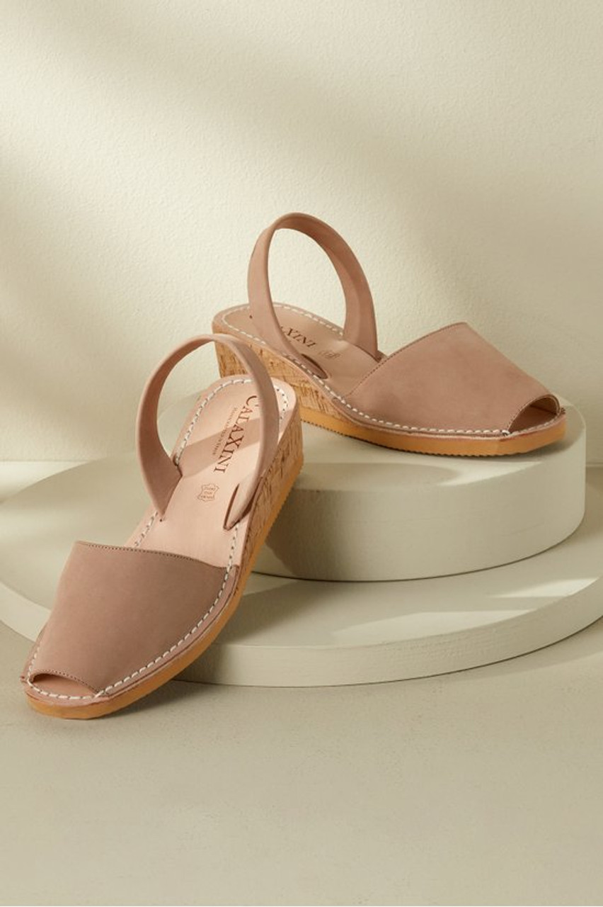 CalaXini Cork Wedge Sandals