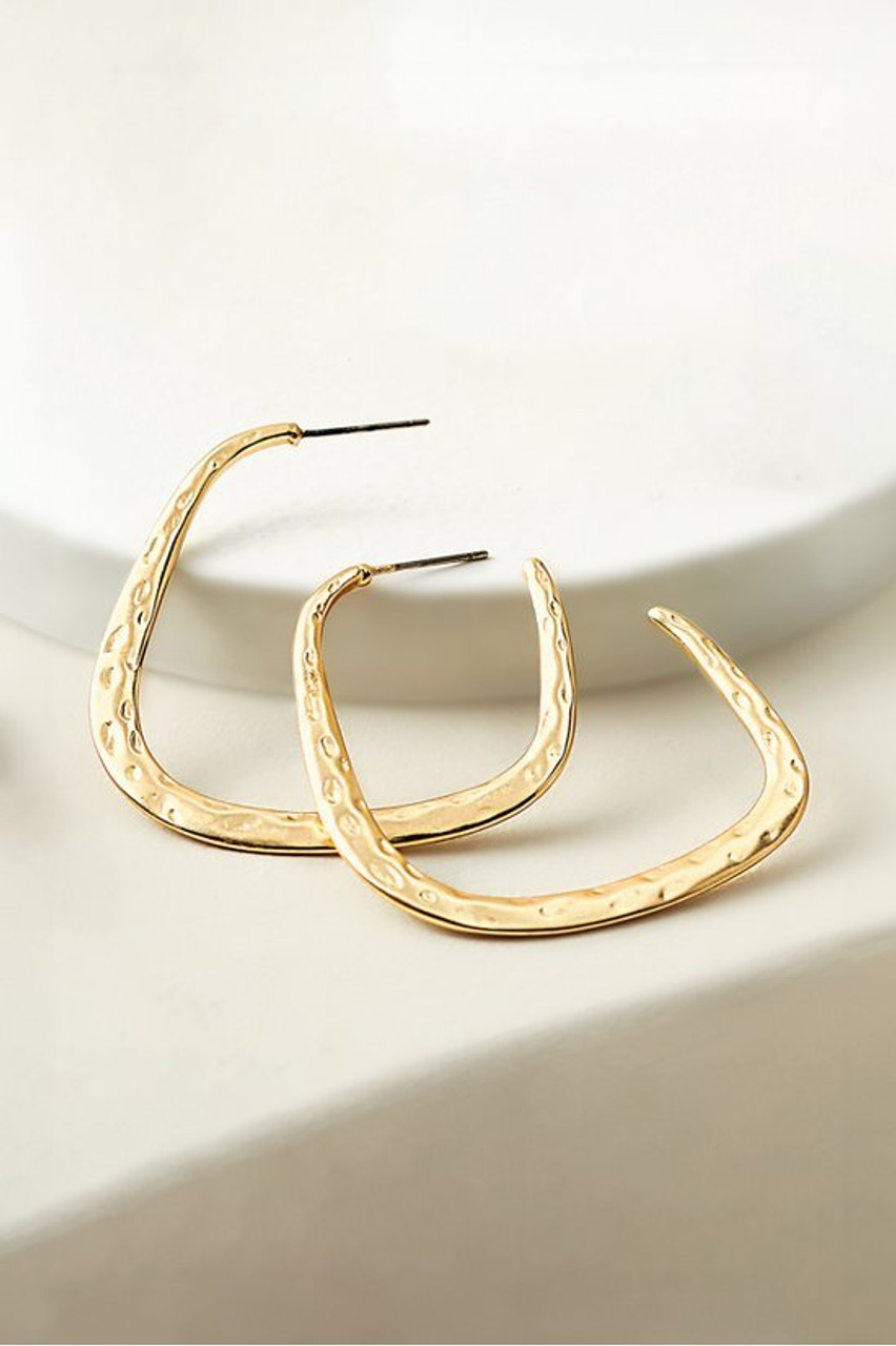Soreli Hammered Hoop Earrings