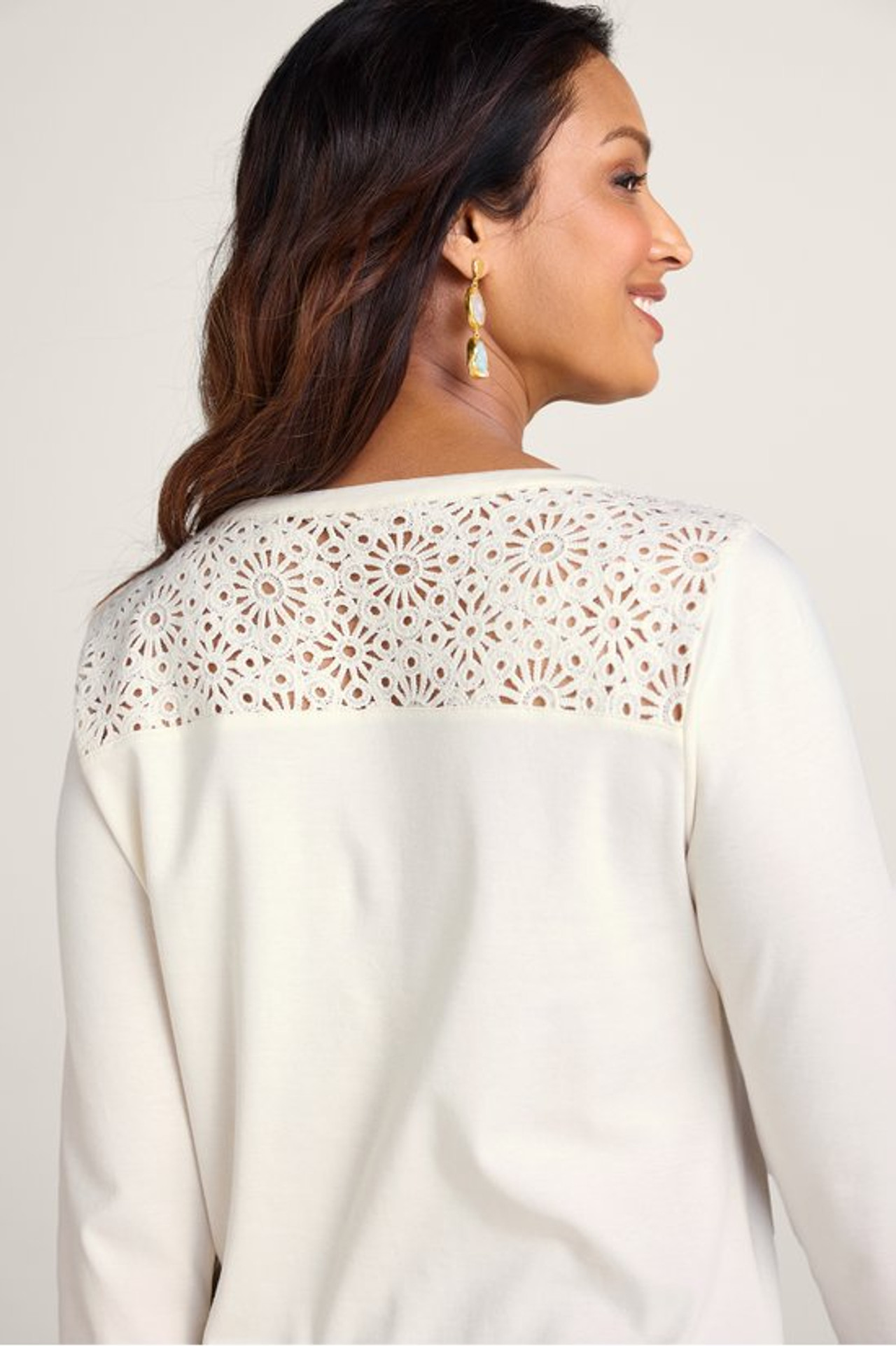 Rhae Lace Button Top
