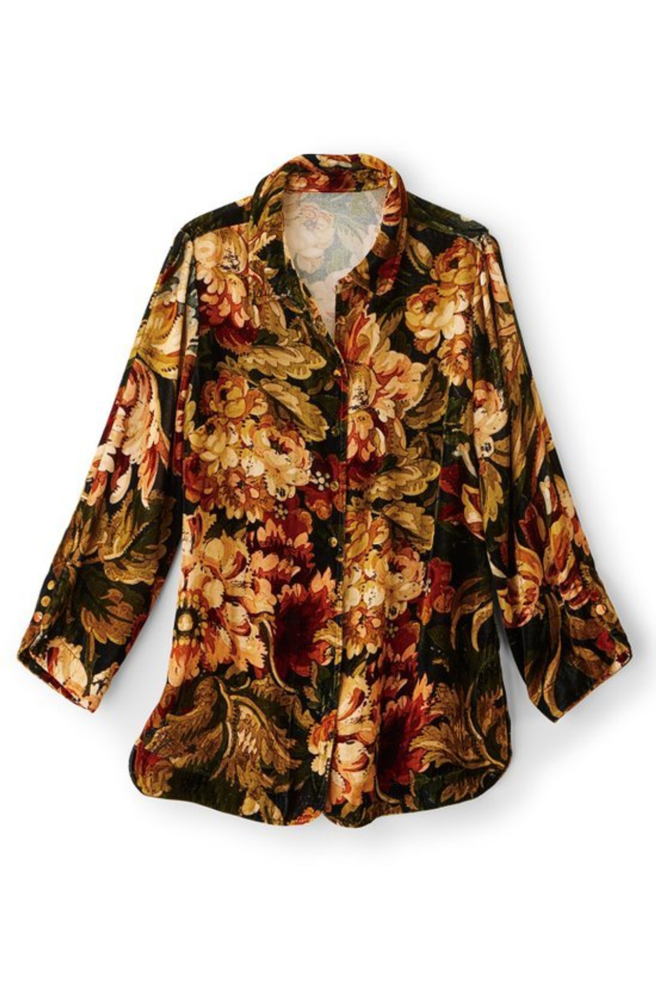 Icon Silk Velvet Poets Tunic Shirt
