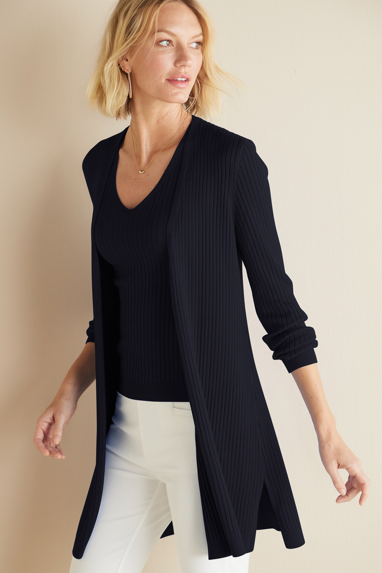 SoftEssential™ Ribbed Sweater Tank   2242