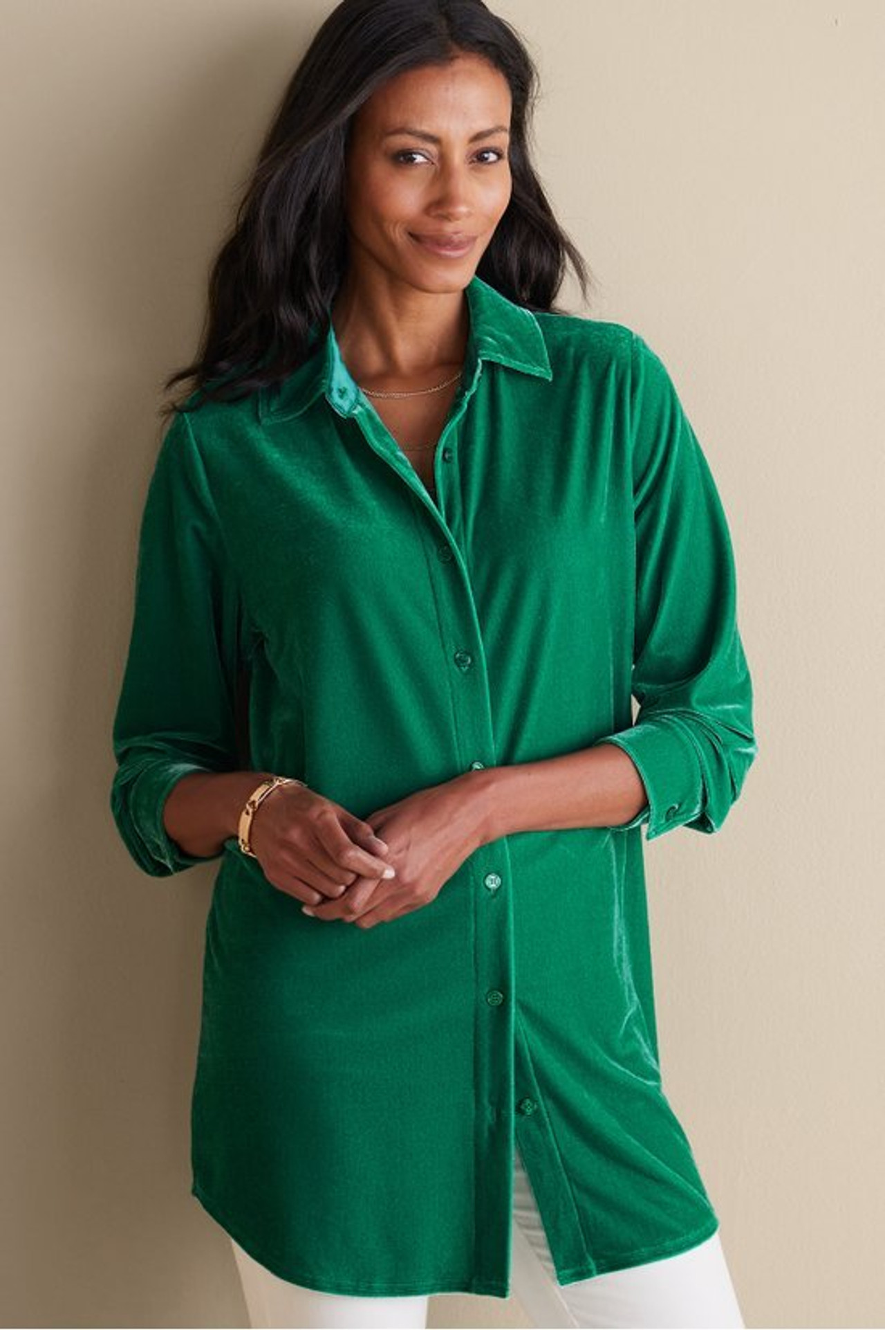 Velvet Boyfriend Tunic Shirt1479