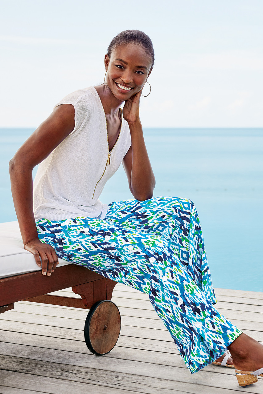 Sonoma Linen Blend Wide Leg Pants