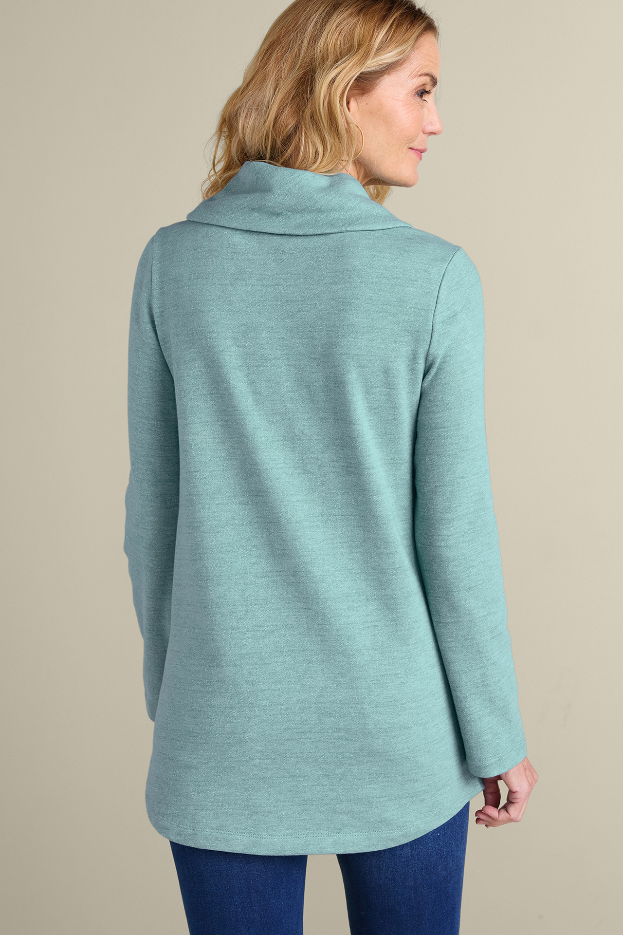 Valla French Terry Cowl Neck Tunic