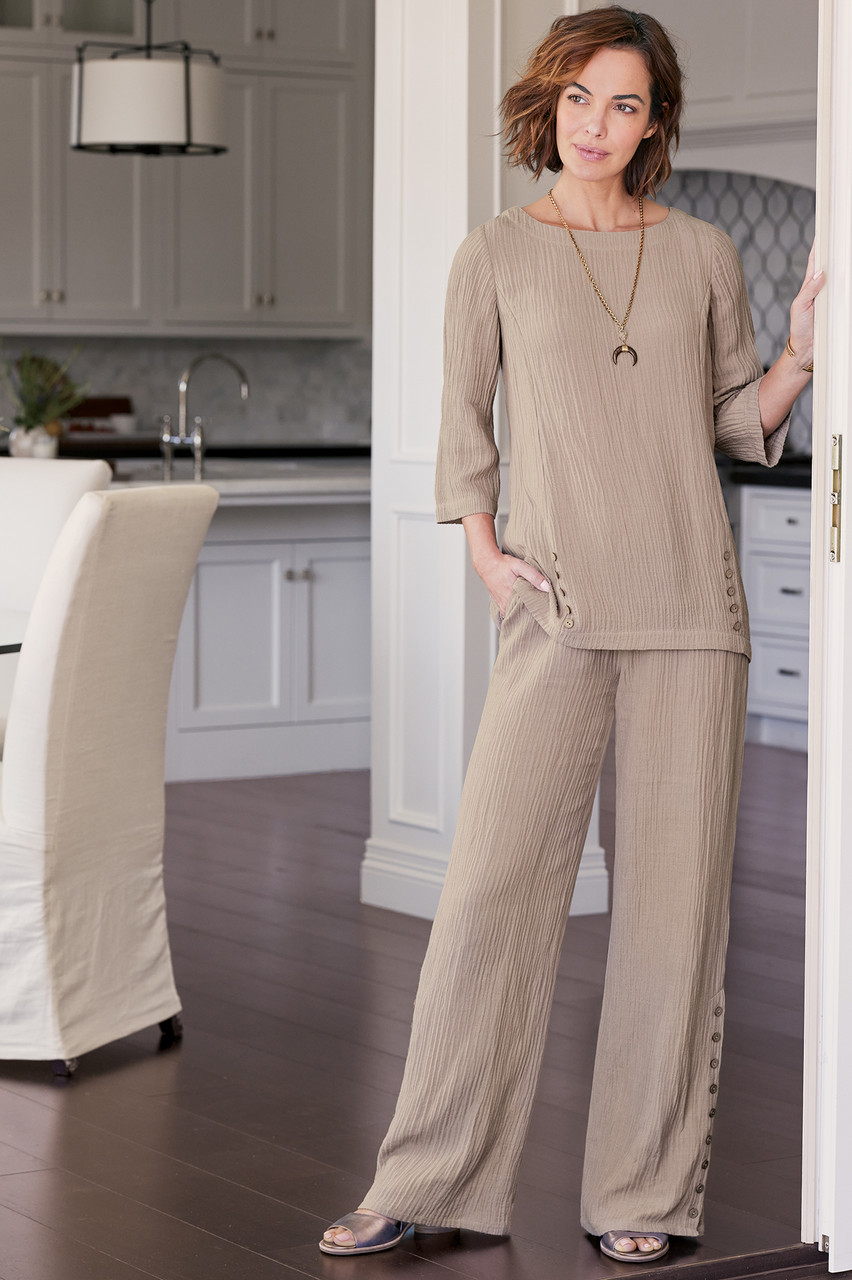 Oceo Gauze Wide-Leg Pants1474