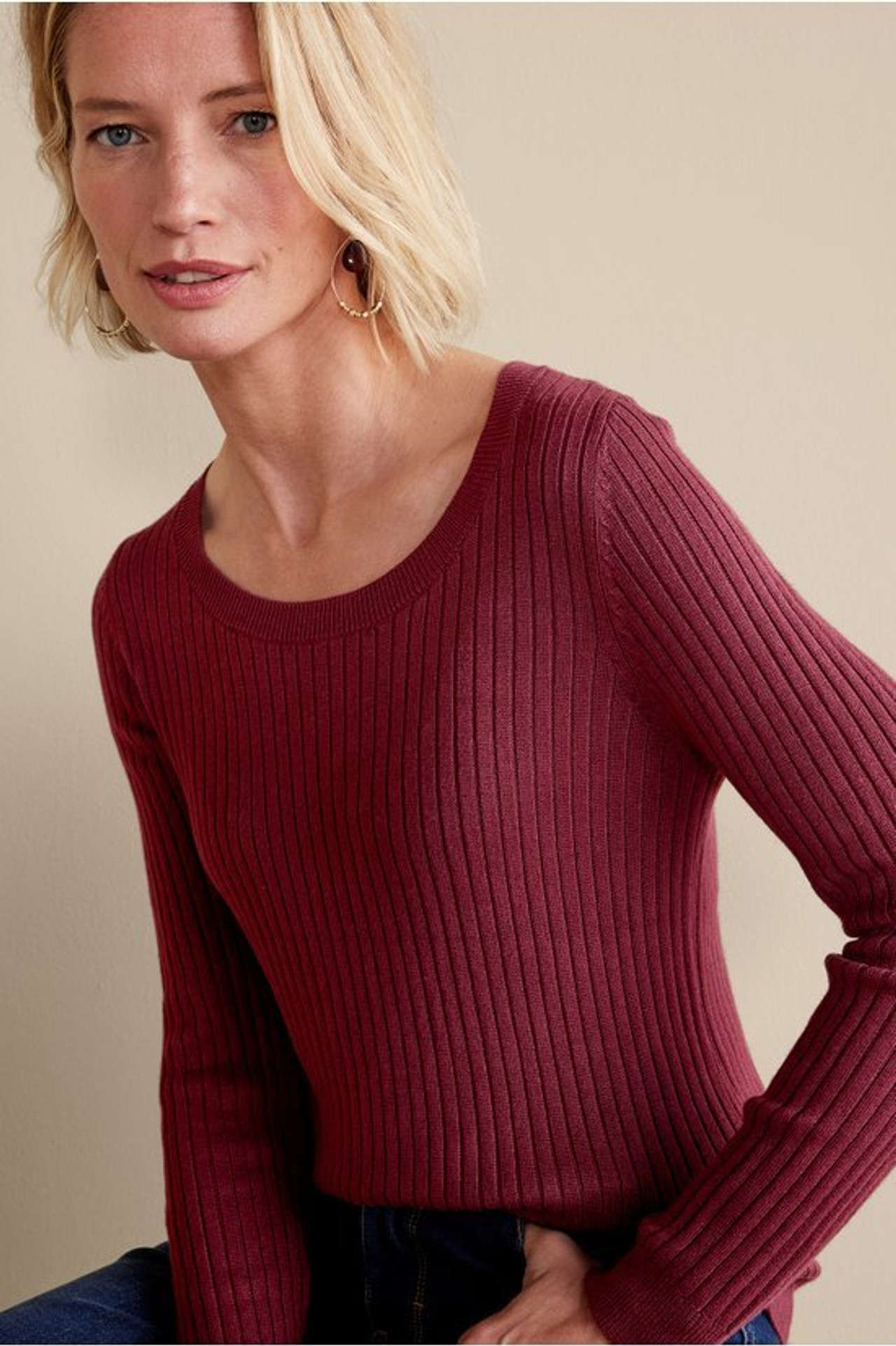 SoftEssential™ Ribbed Pullover Sweater