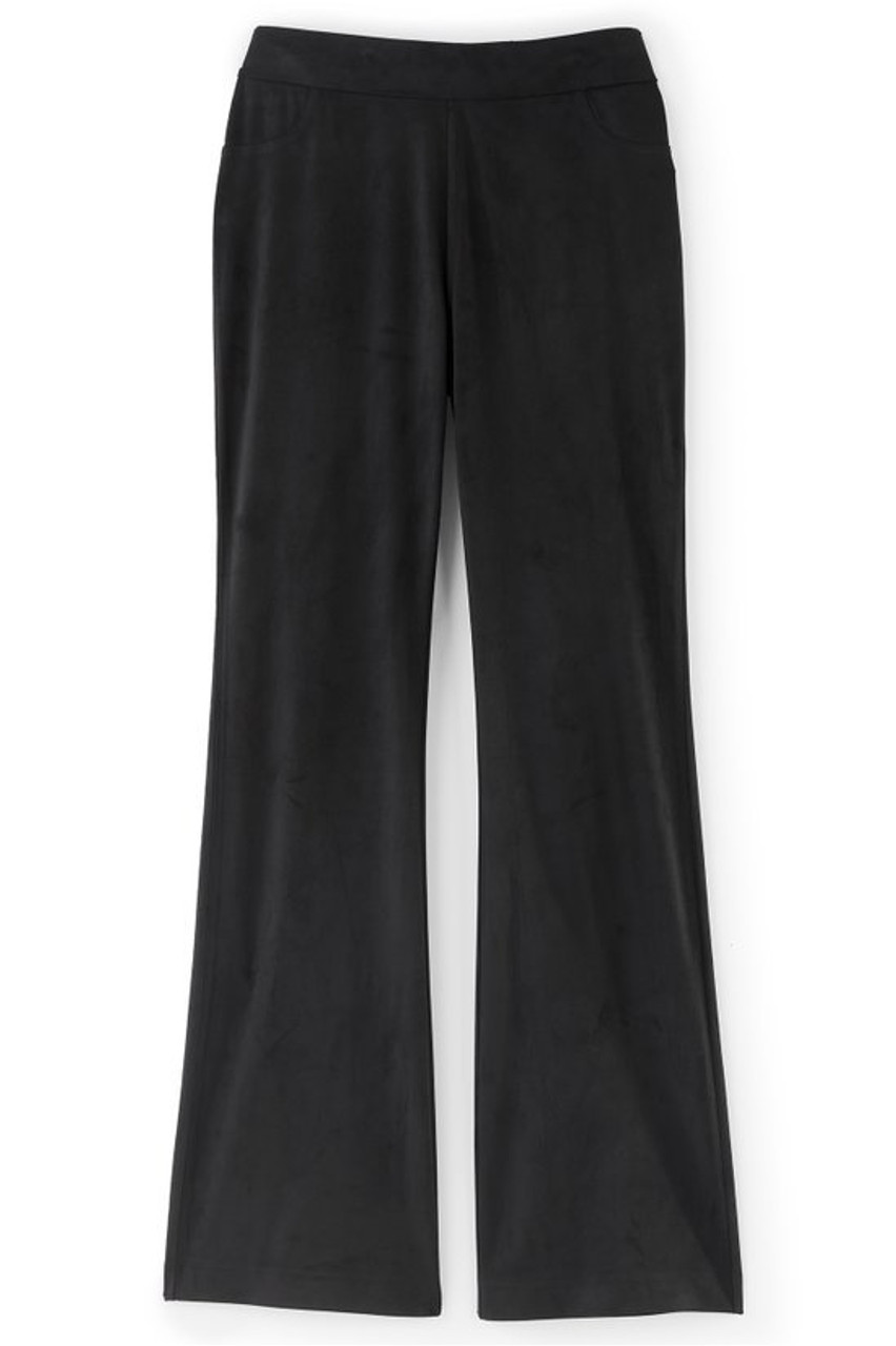 Faux Suede Bootcut Pants   2226