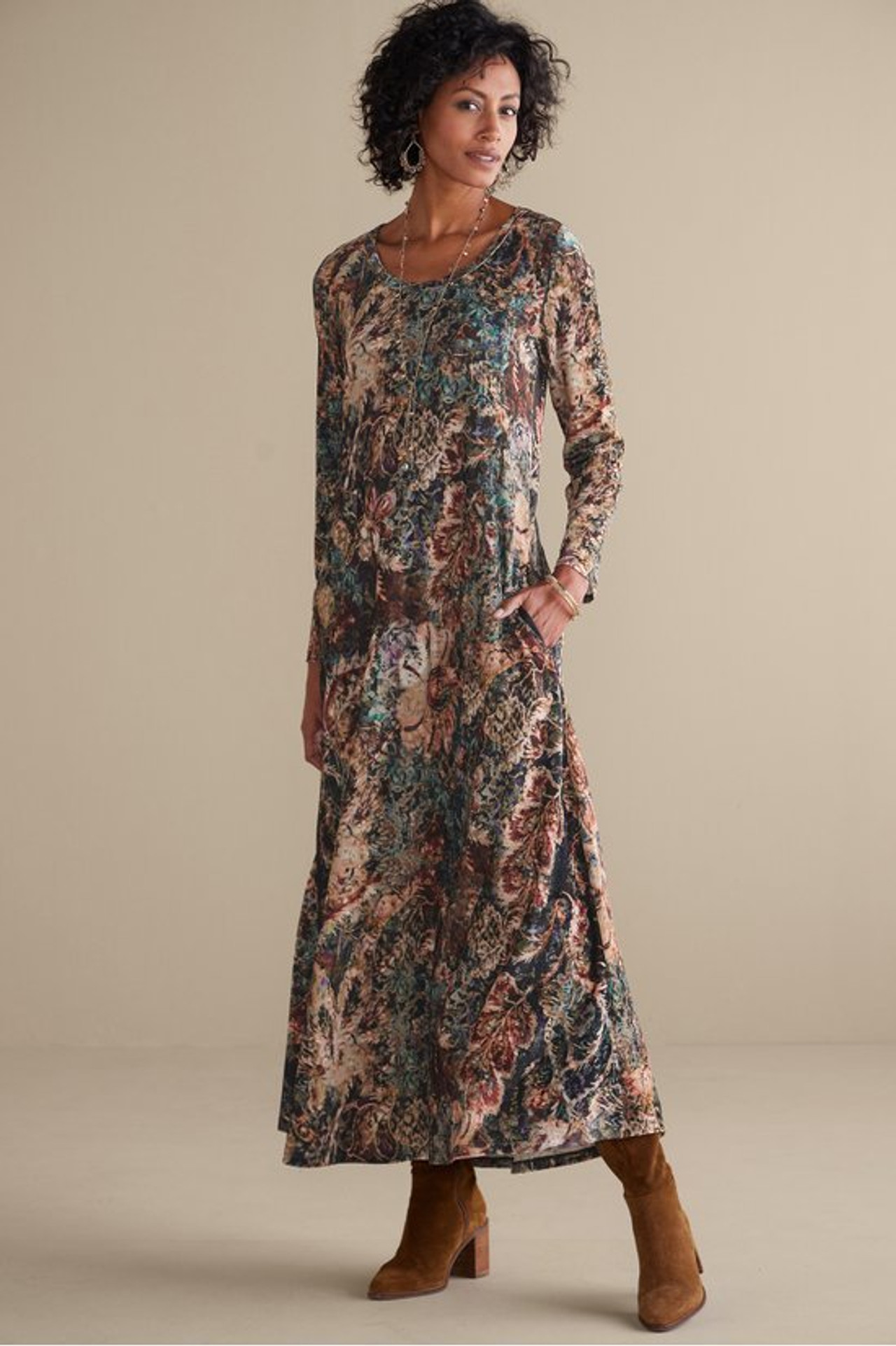 Santiago Stretch Velvet Dress1562