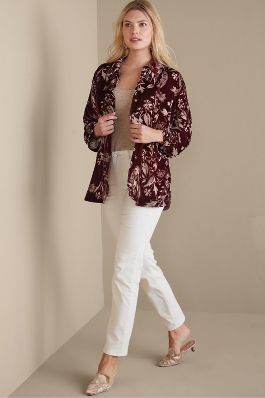 Icon Silk Velvet Poets Tunic Shirt