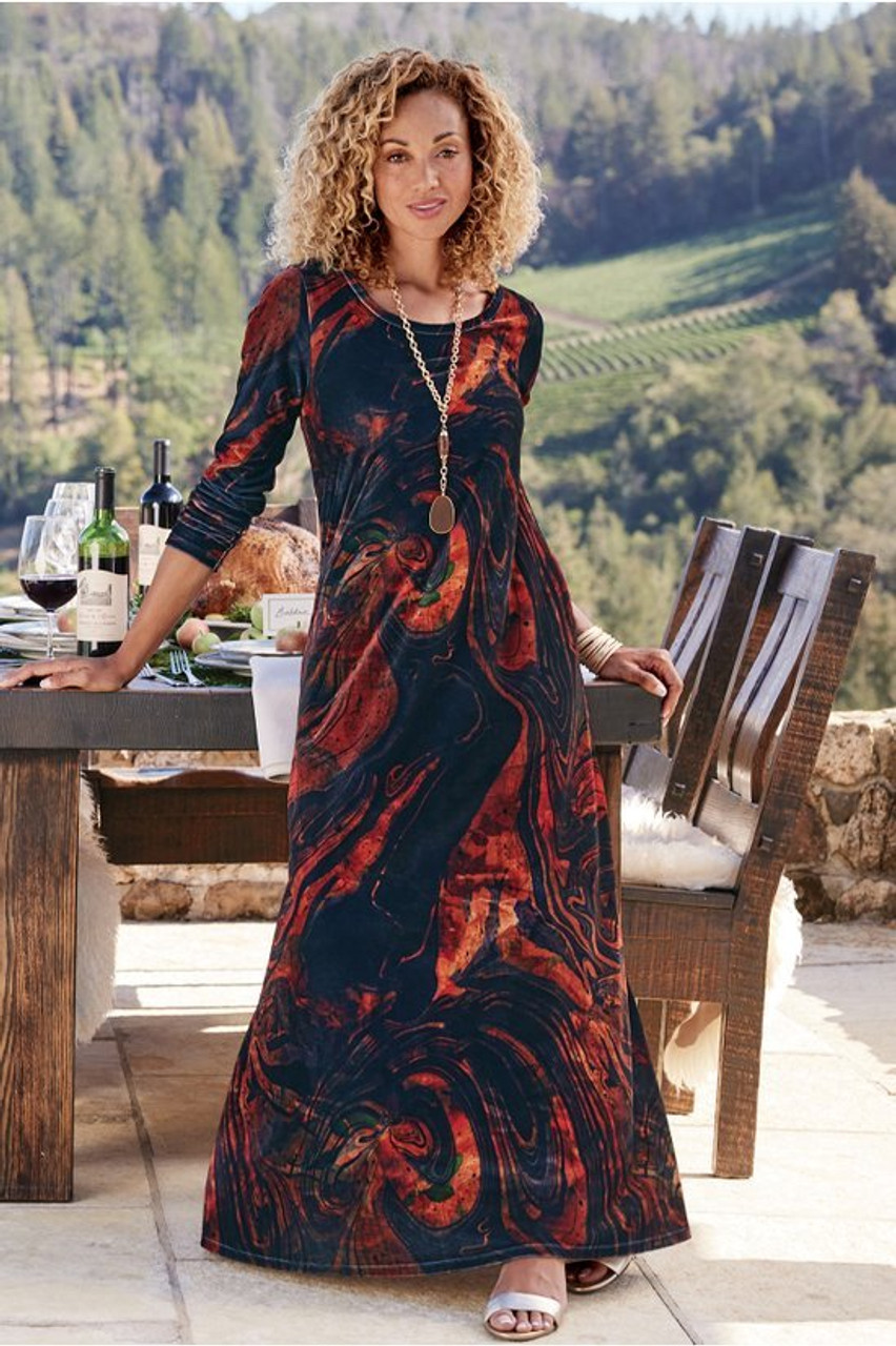 Santiago Stretch Velvet Dress1562