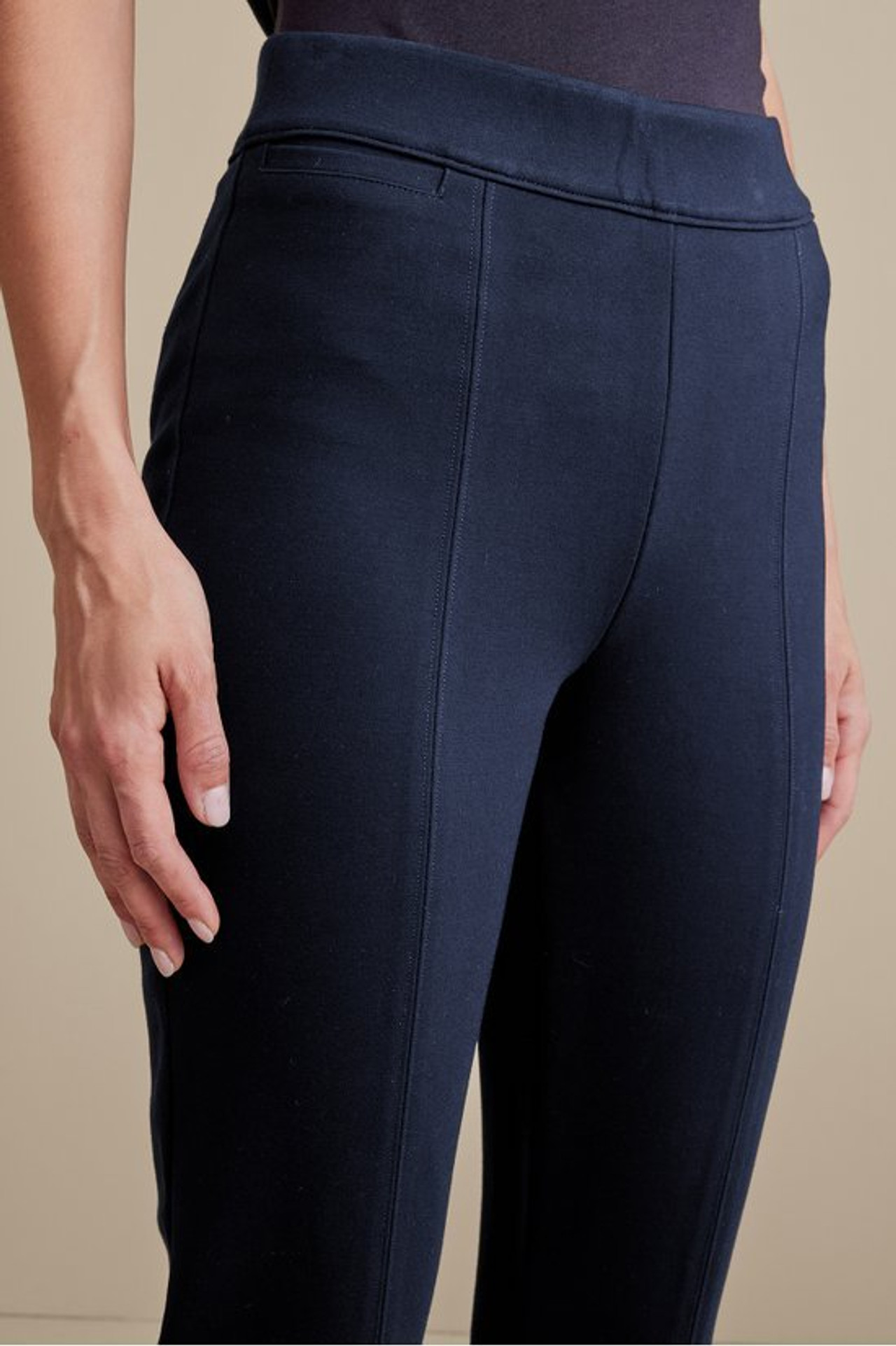 SoftEssential™ Ponte Slim Ankle Pants