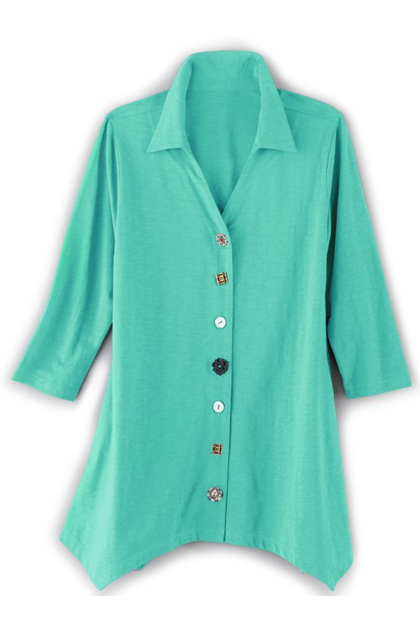 Danielle Button 3/4 Sleeve Tunic