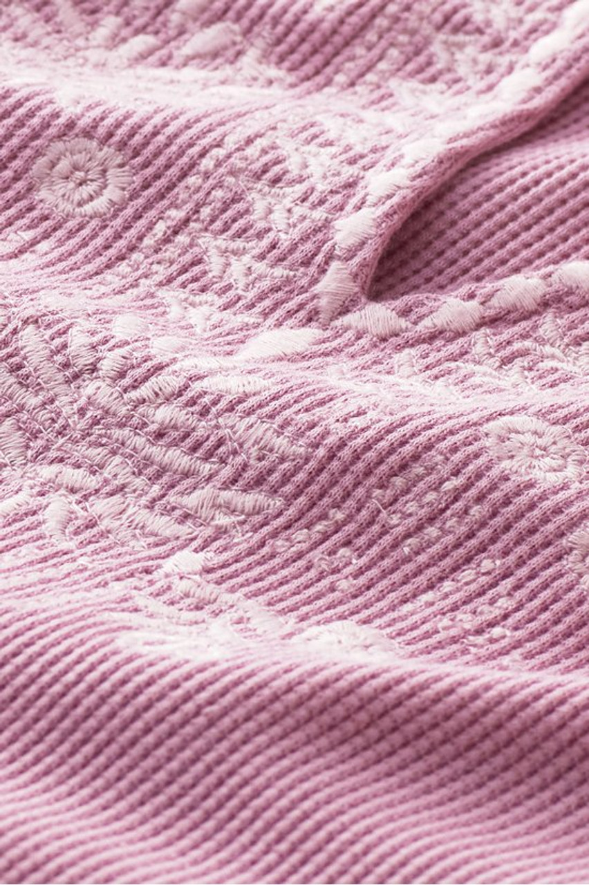 Mya Embroidered Waffle Tunic