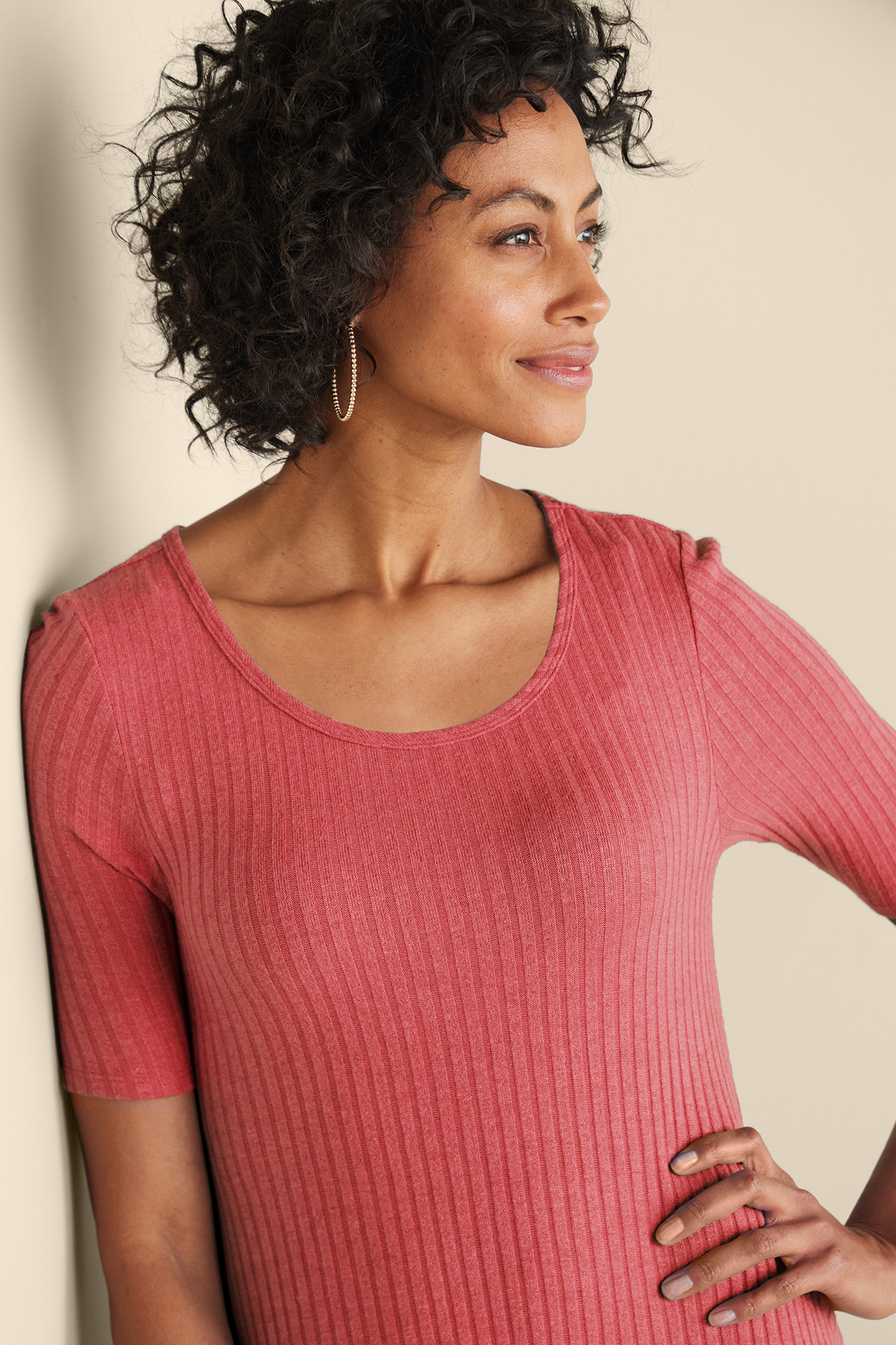 Textured Short Sleeve Santiago Dress