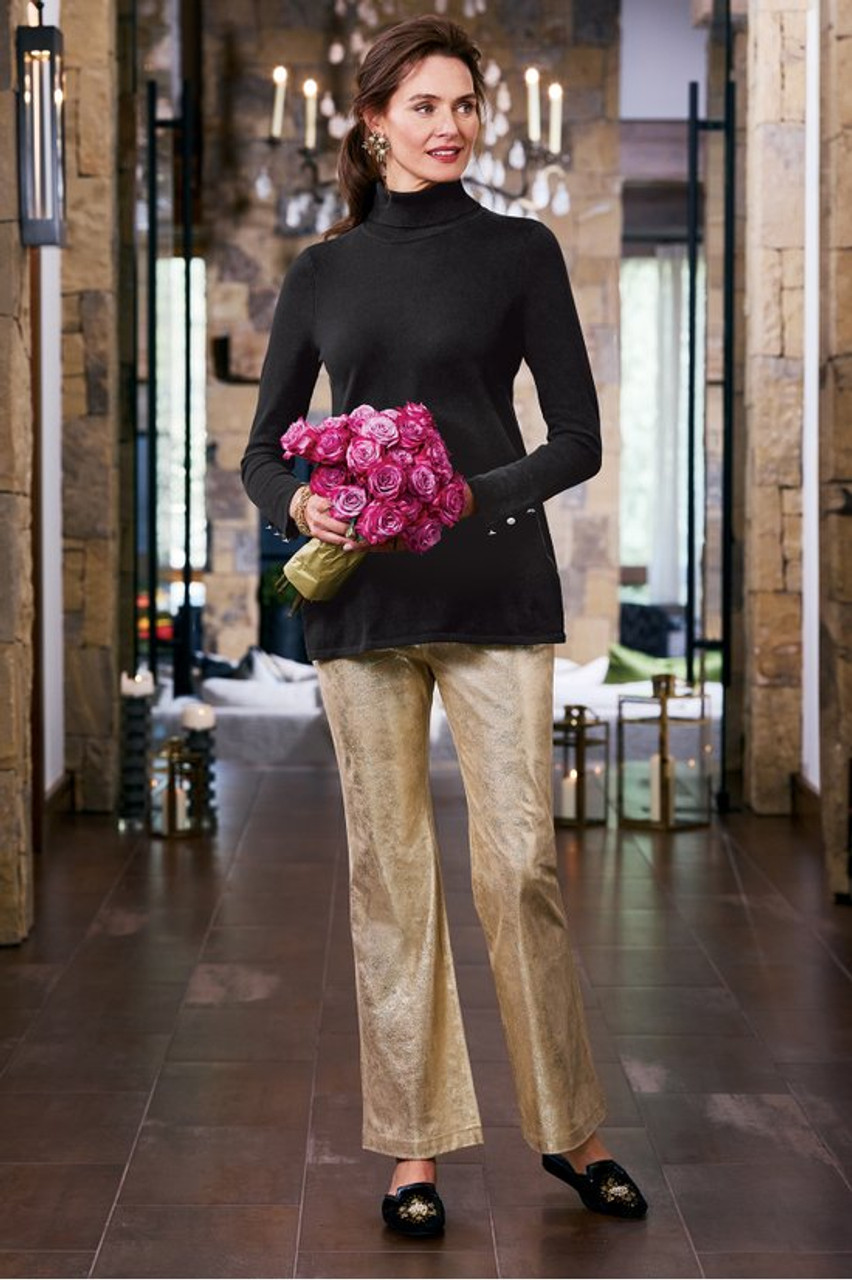 Faux Suede Bootcut Pants   2226