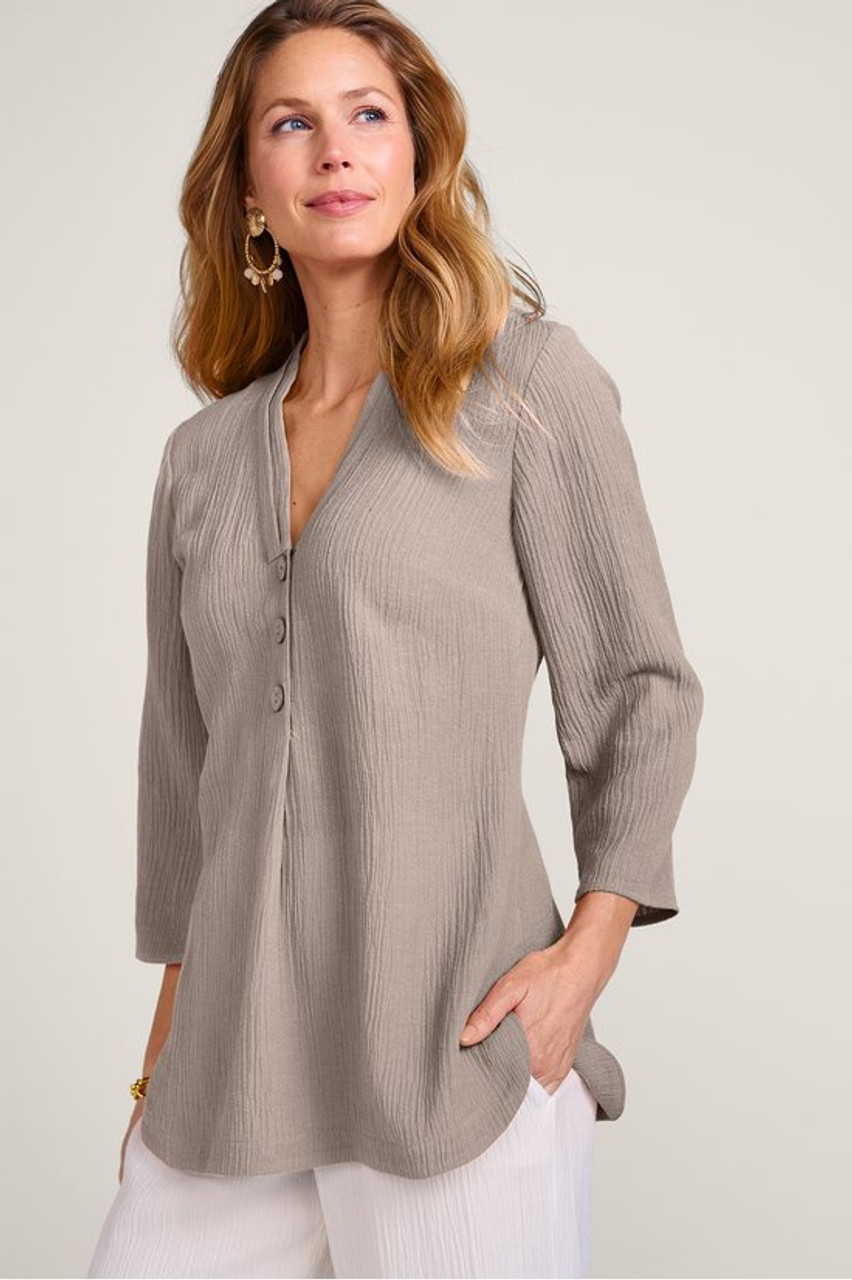 Oceo Gauze Button Tunic