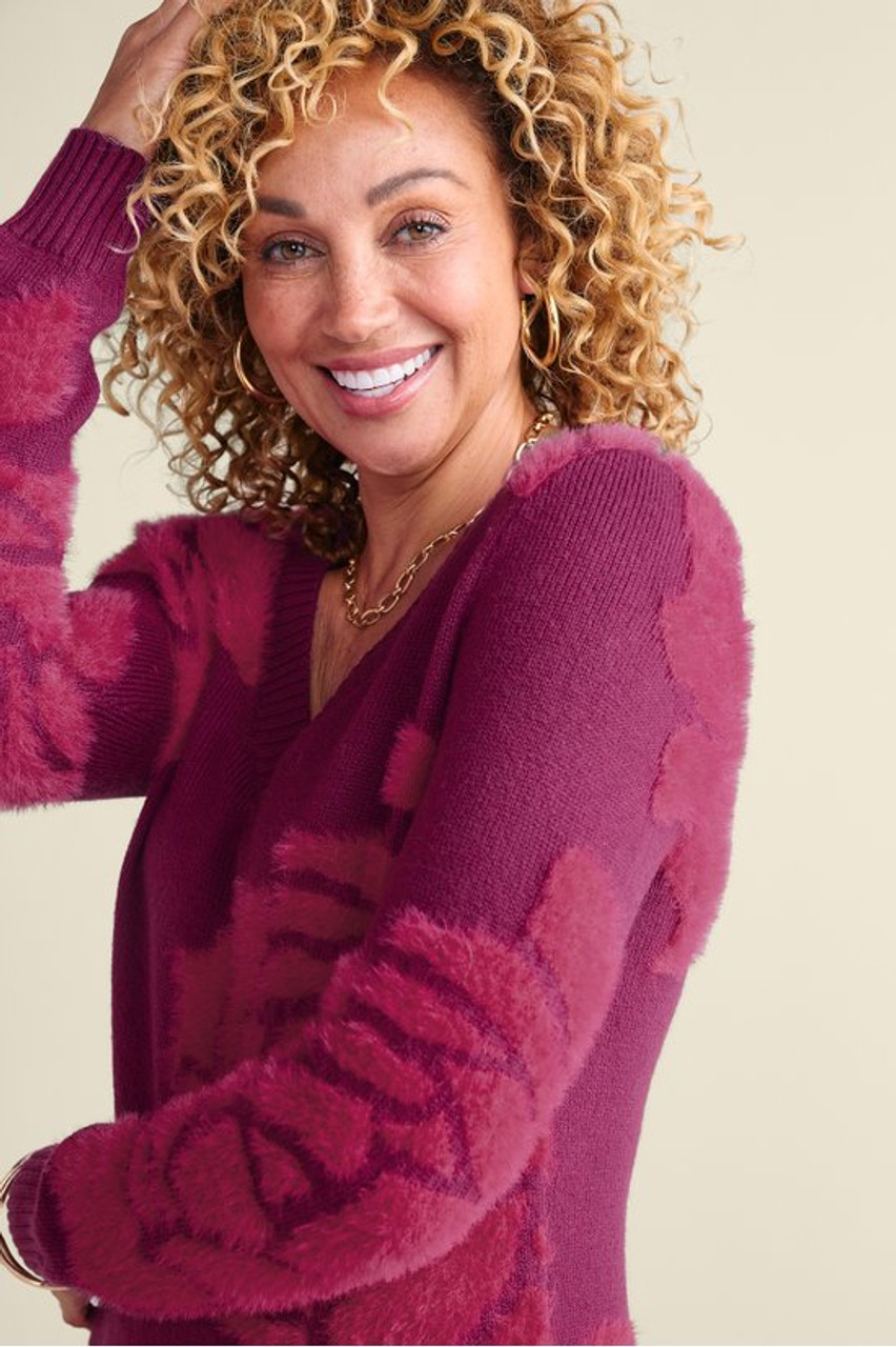 Isadora Eyelash Floral Sweater