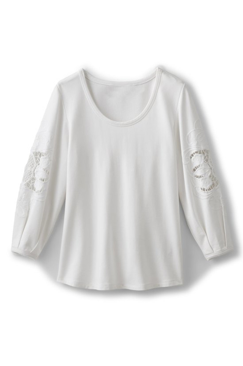 Charmaine Embroidered French Terry Top