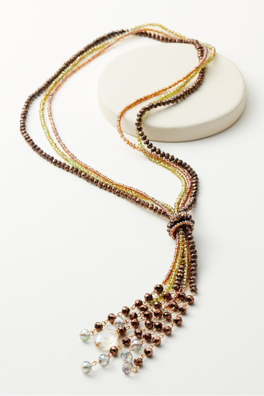 Taylor Beaded Tassel Necklace