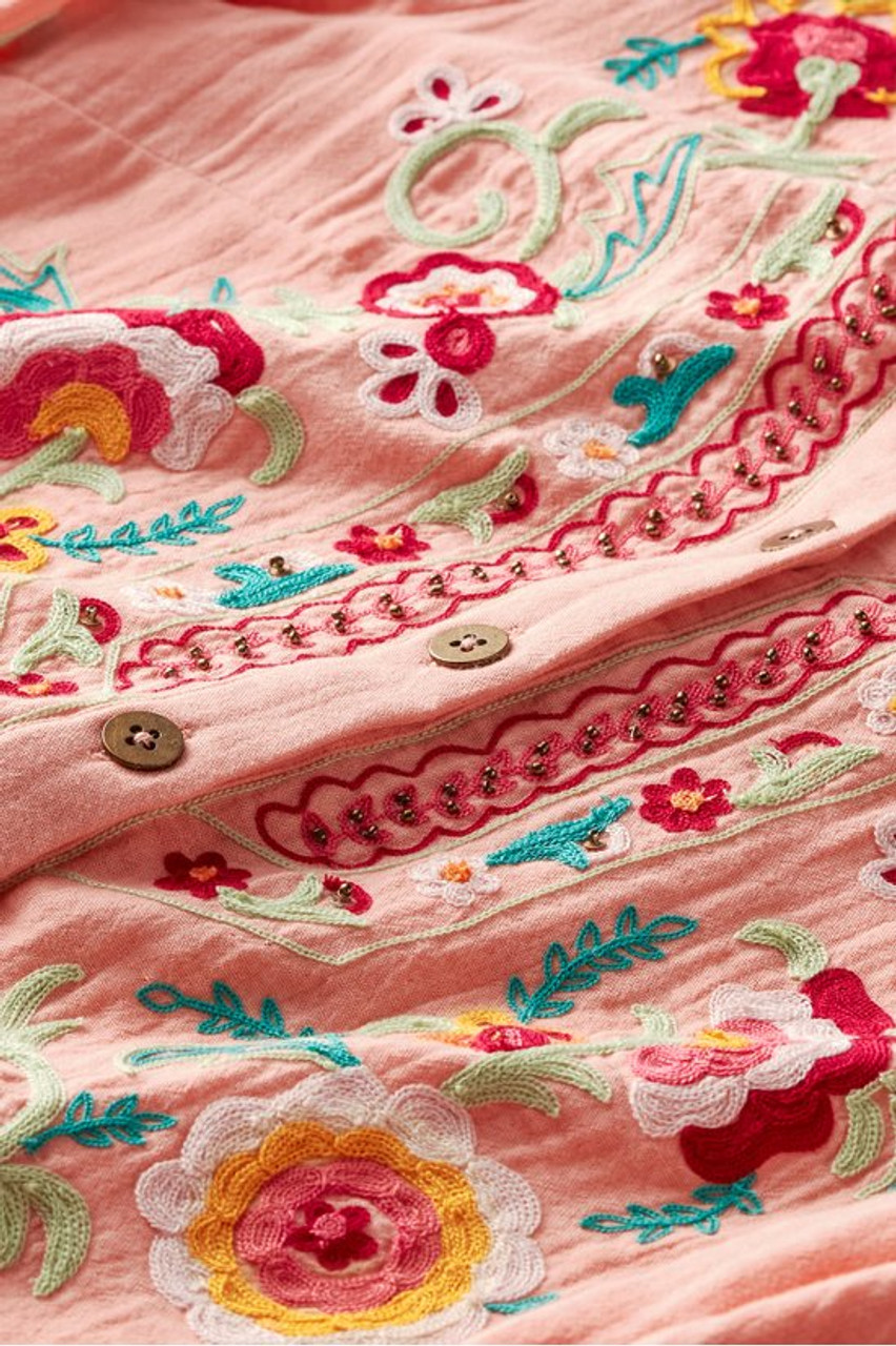 Alessia Embroidered Gauze Tunic