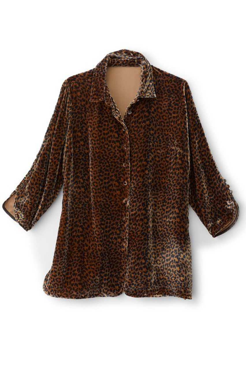 Icon Silk Velvet Poets Tunic Shirt