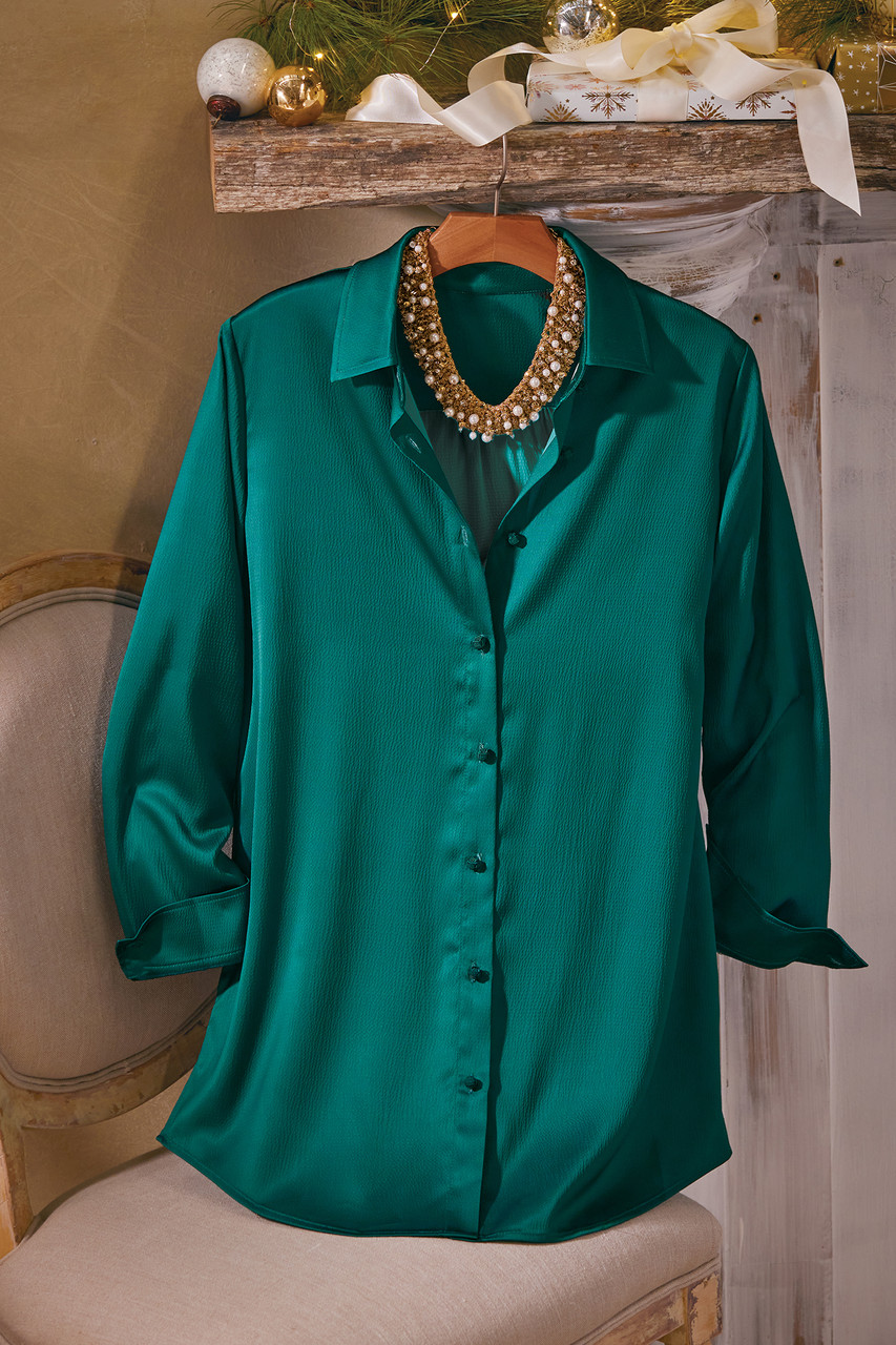 Satin Boyfriend Shirt