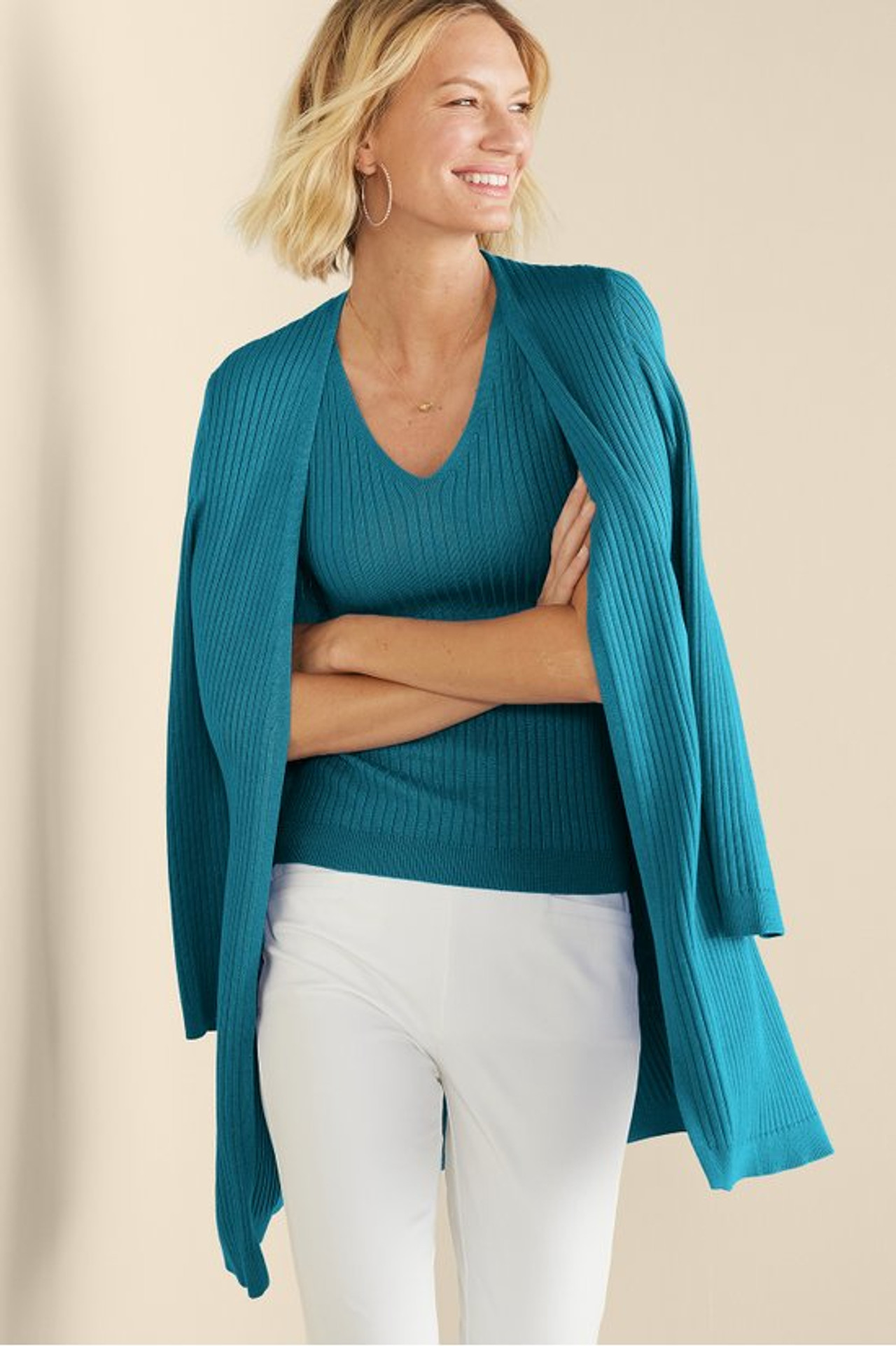 SoftEssential™ Ribbed Sweater Tank   2242