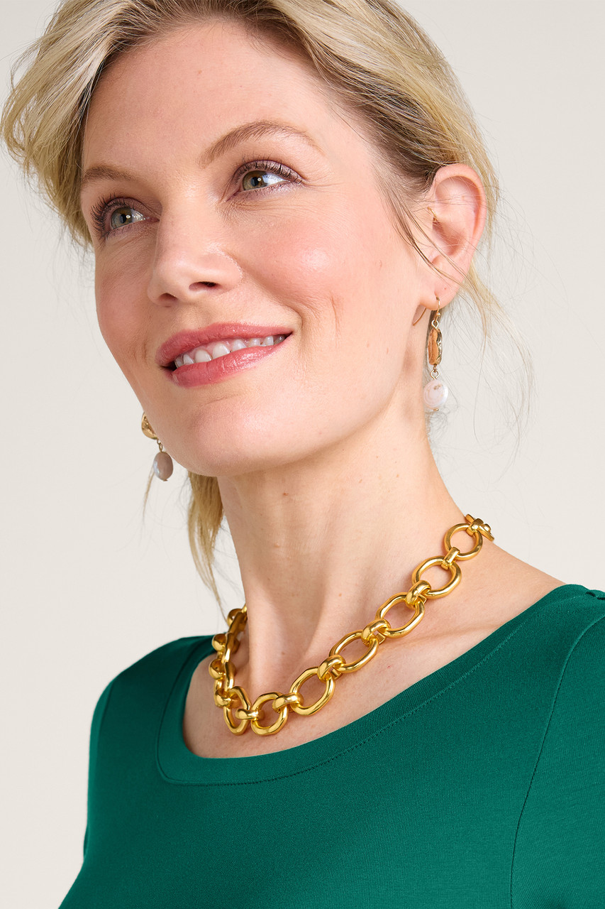 Maia Hammered Chain Necklace