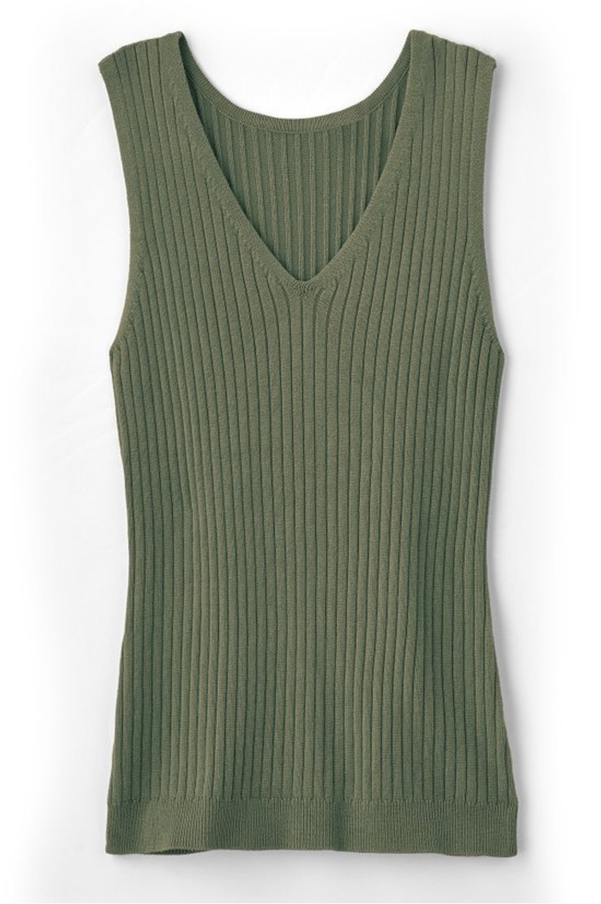 SoftEssential™ Ribbed Sweater Tank   2242