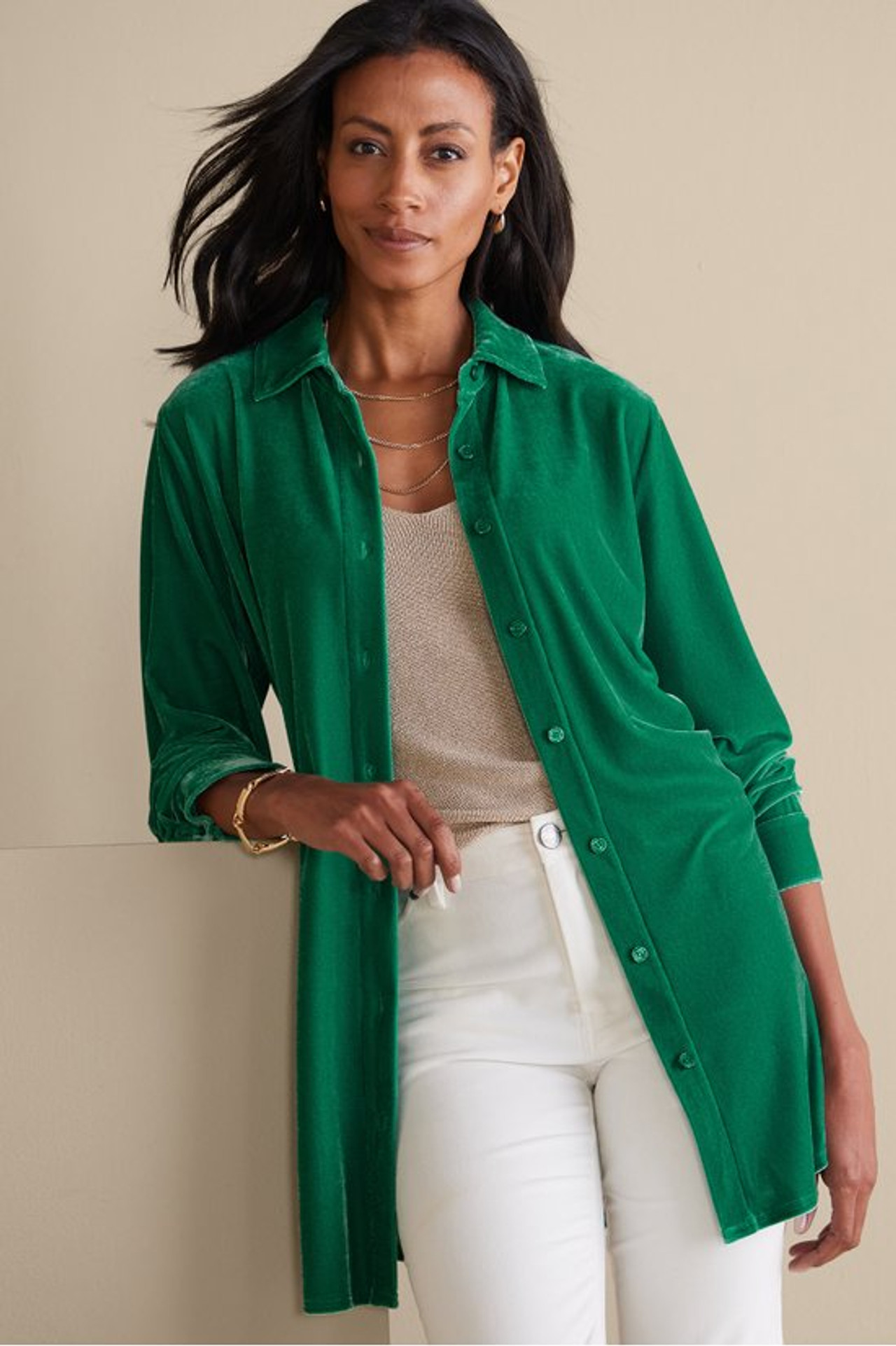 Velvet Boyfriend Tunic Shirt1479