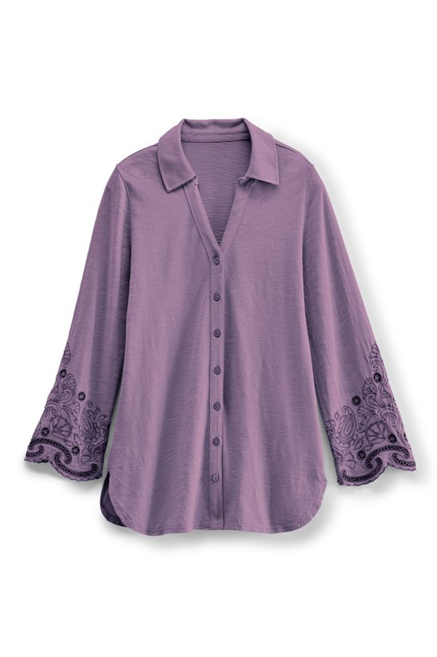 Sylvette Embroidered Tunic Big Shirt