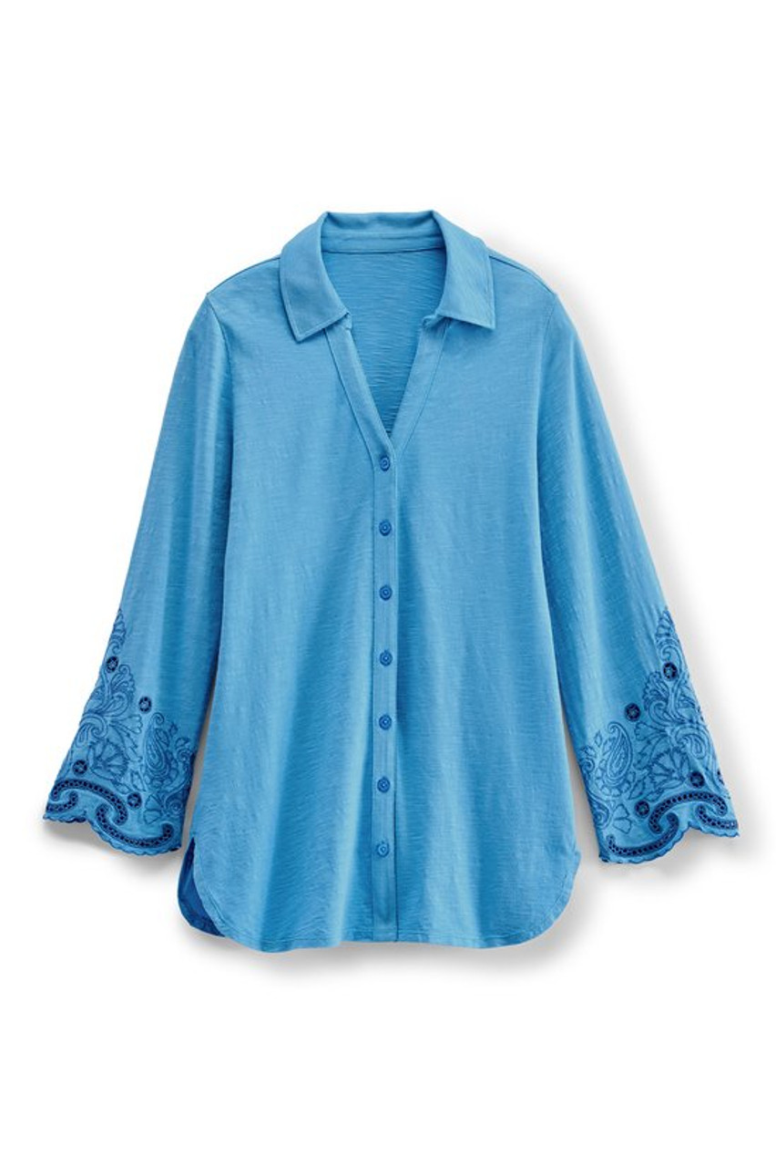 Sylvette Embroidered Tunic Big Shirt
