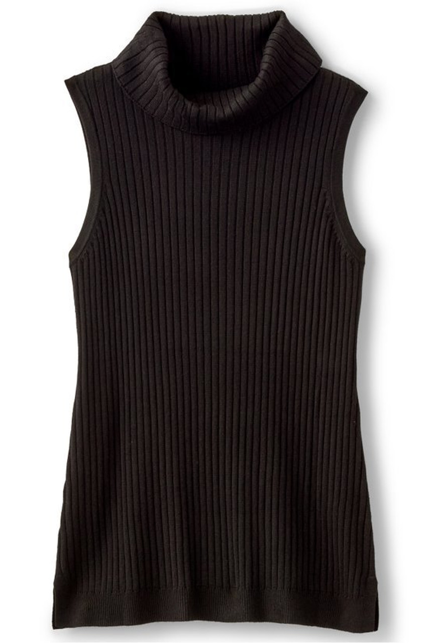 SoftEssential™ Ribbed Turtleneck Tank