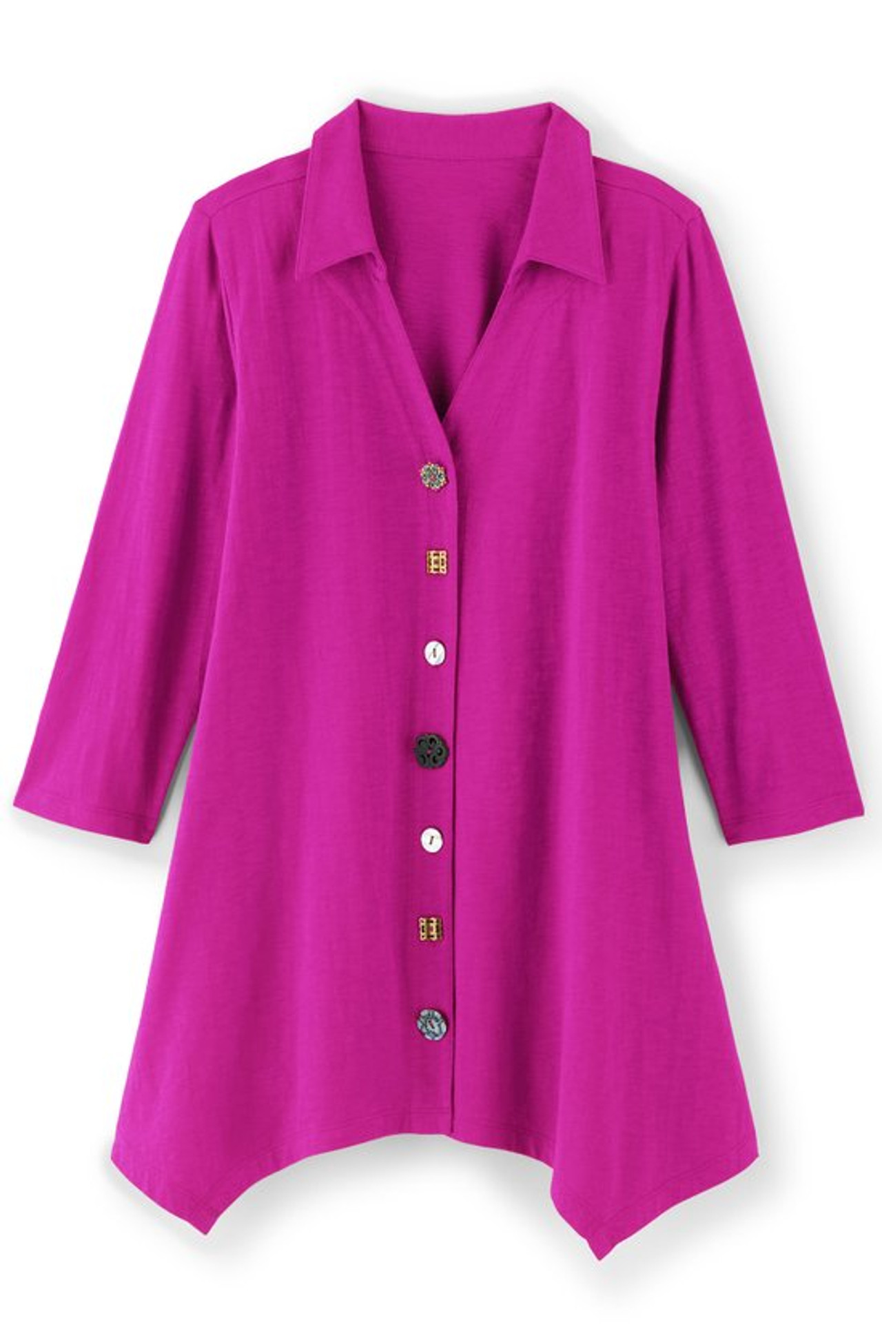 Danielle Button 3/4 Sleeve Tunic