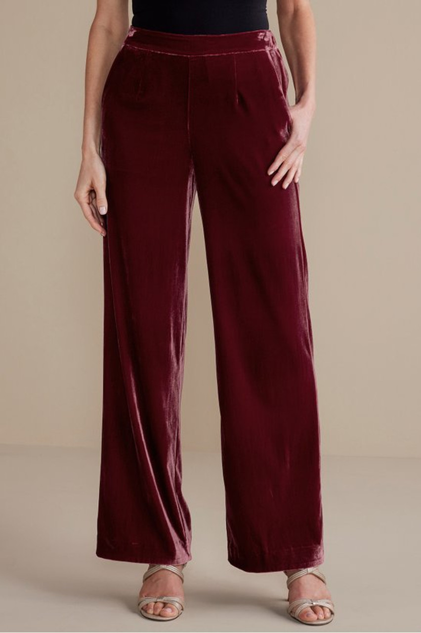 Aria Velvet Wide Leg Pants