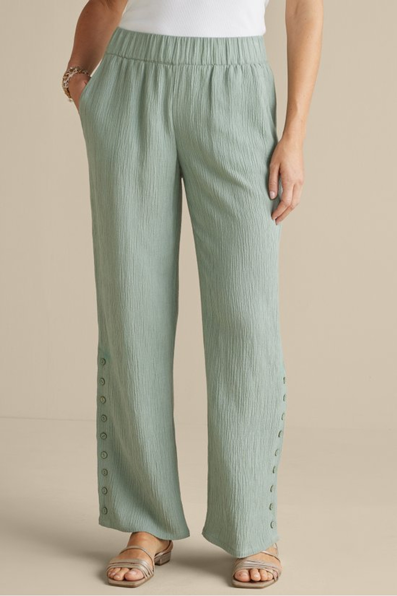 Oceo Gauze Wide-Leg Pants1474