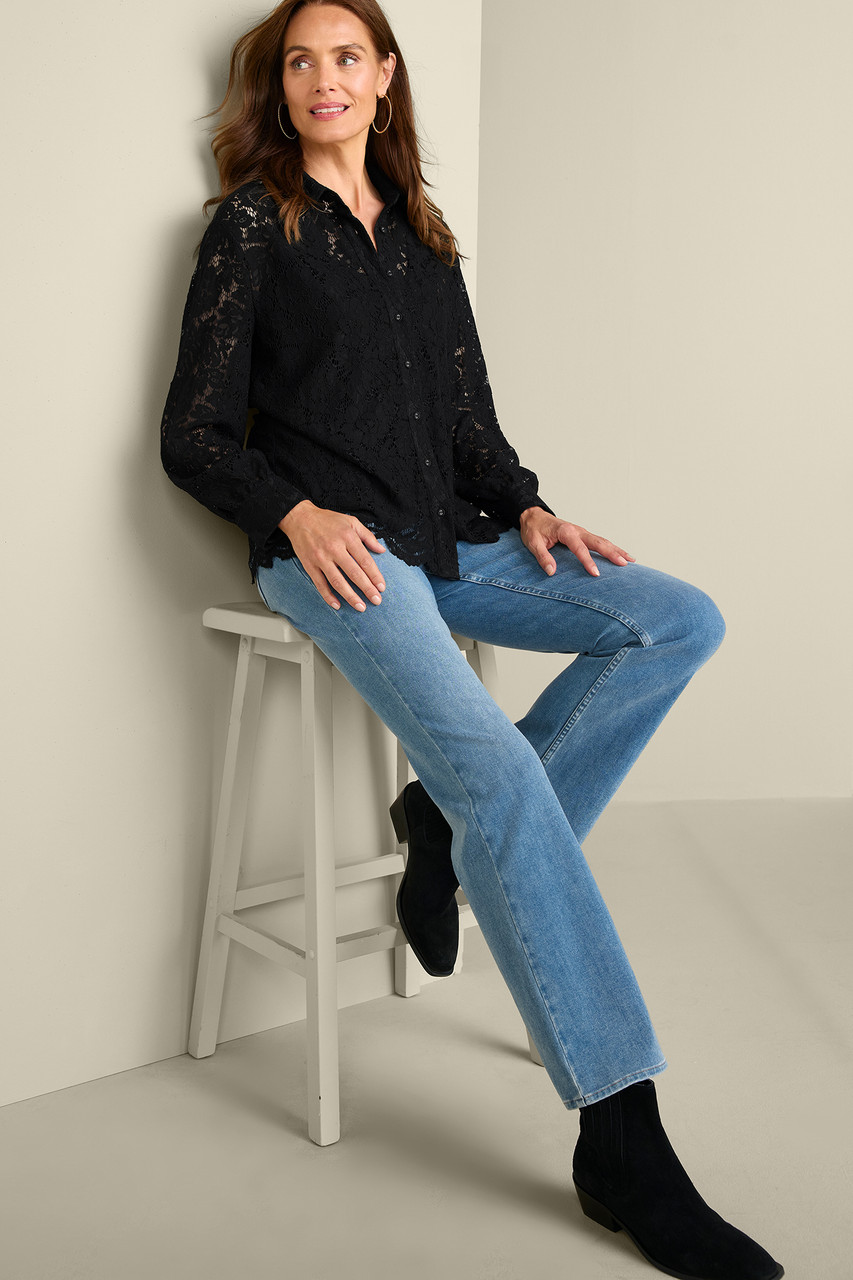 Lisa Lace Button Front   2243