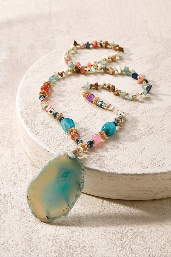 Serenada Agate Pendant Necklace