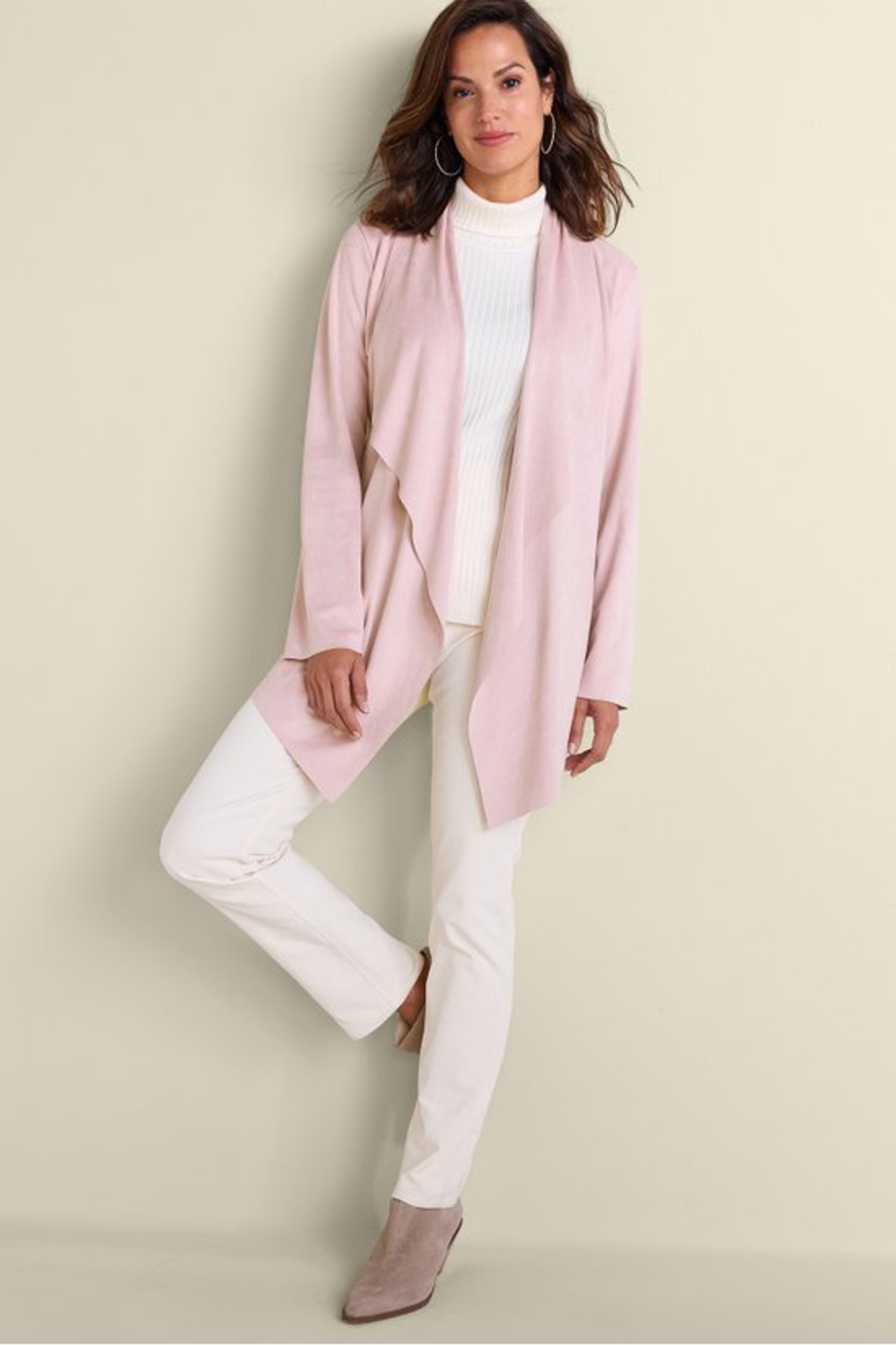 Shape Drape Faux Suede Jacket