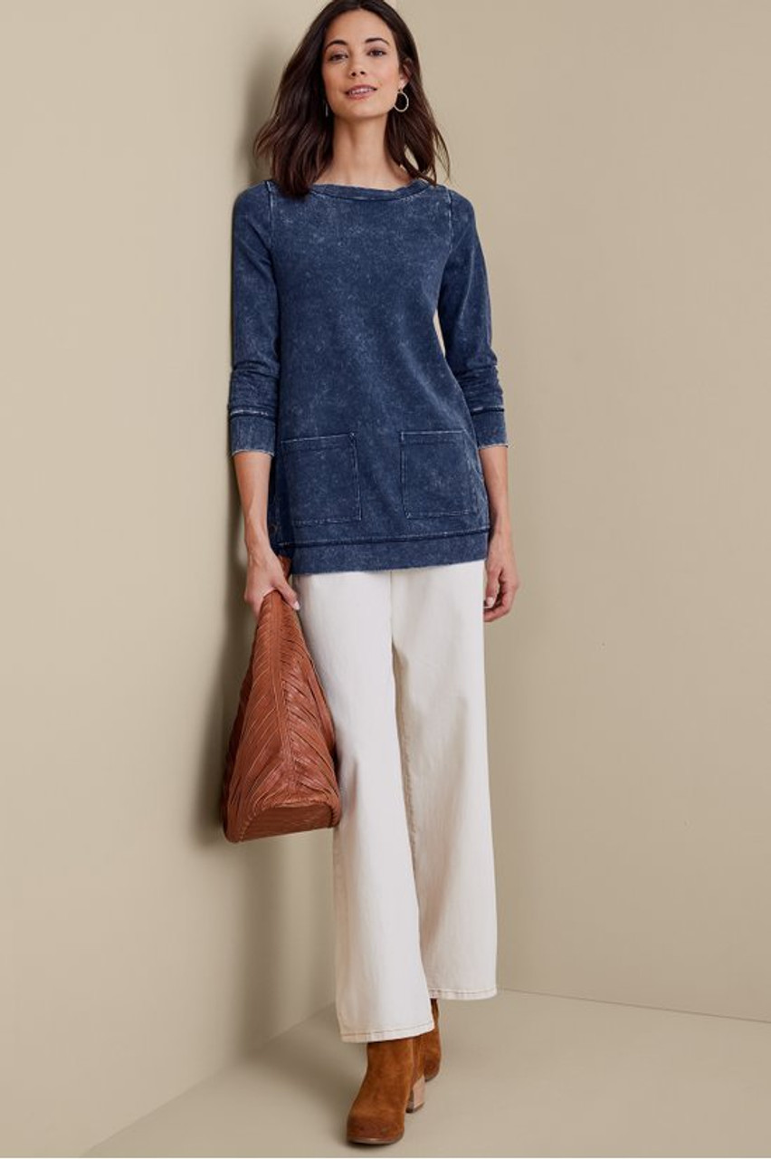 Washed Make It Snappy Pullover