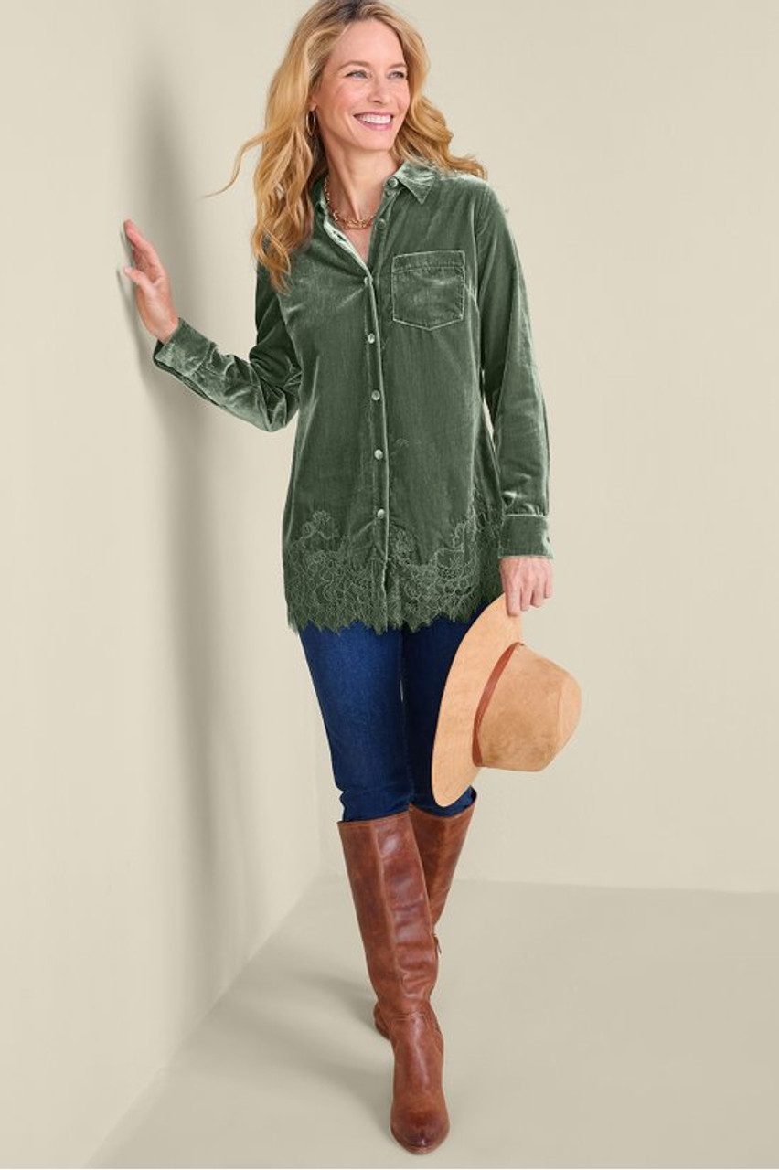 Eden Velvet and Lace Shirt