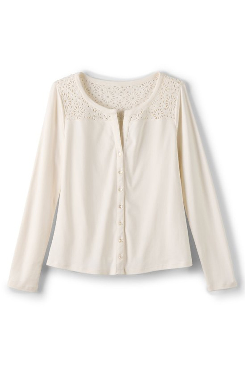 Rhae Lace Button Top